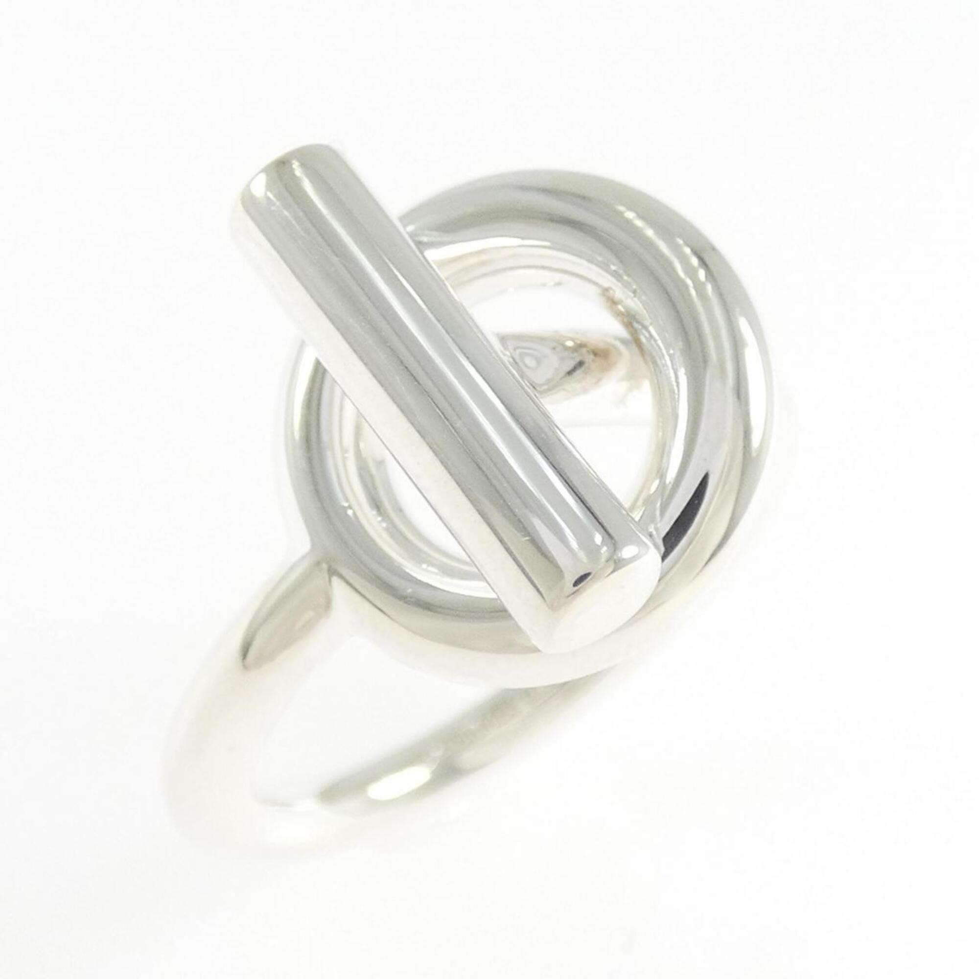 Hermes Silver 925 Band Ring (Pre-Owned)
