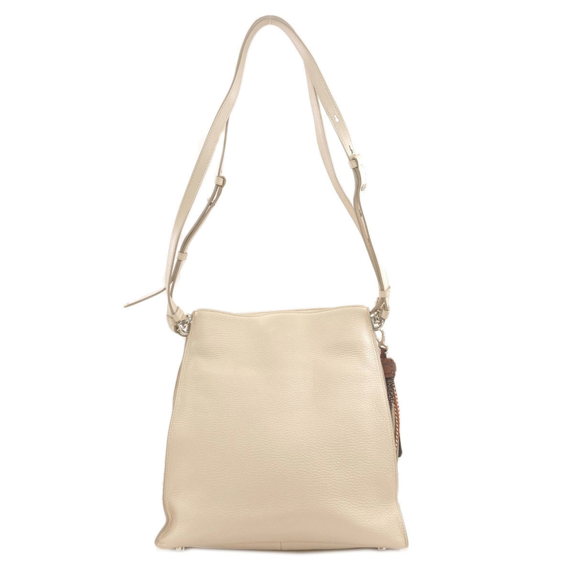 Tod's Cream Leather Tote Bag (Pre-Owned)
