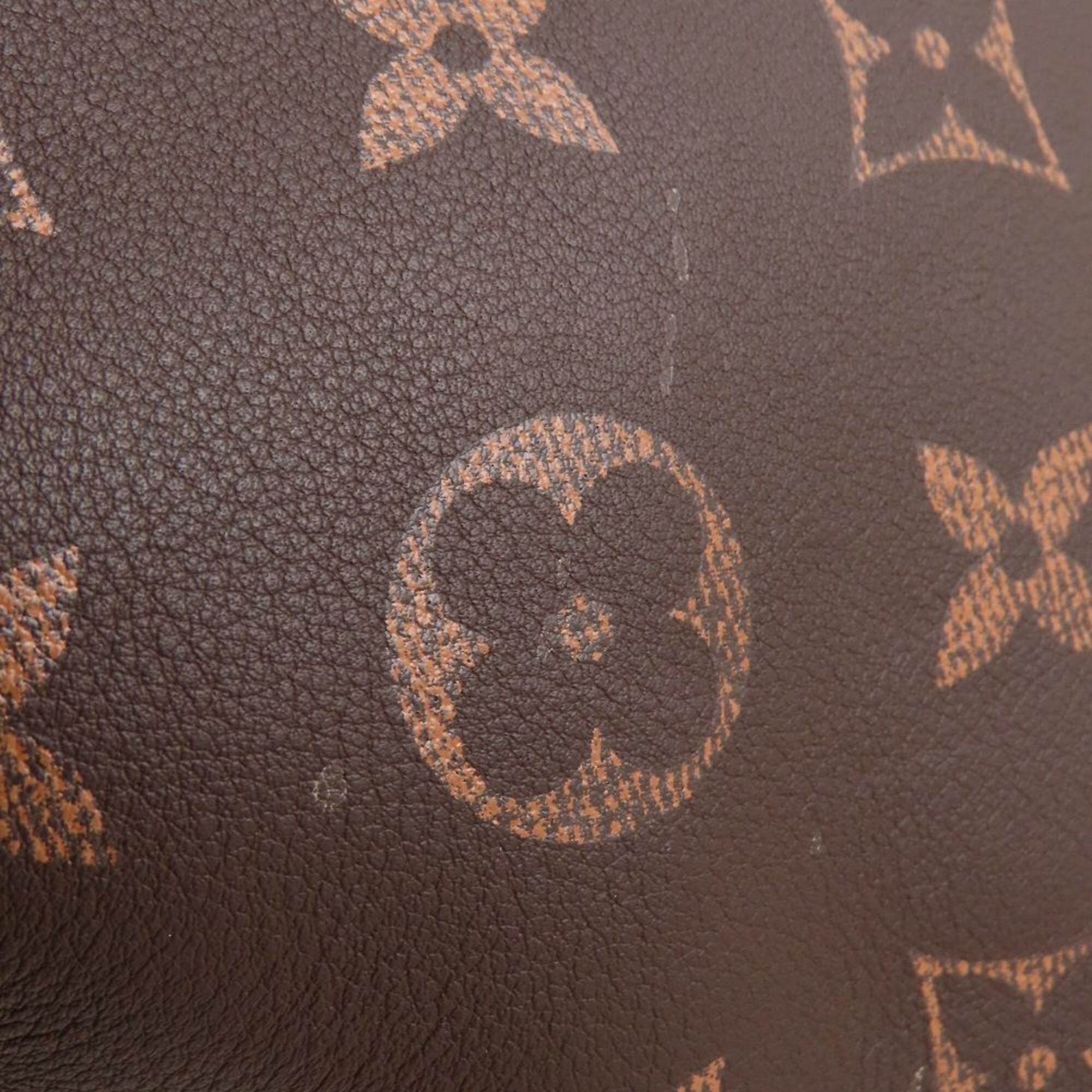 Louis Vuitton Monogram Brown Leather Tote Bag (Pre-Owned)