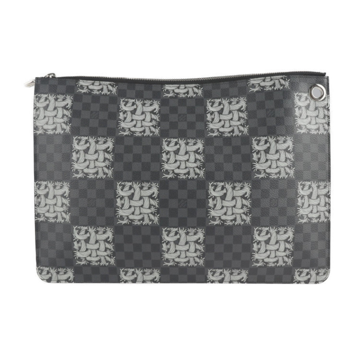 Louis Vuitton Black Gray Damier Graphite Clutch Bag (Pre-Owned)
