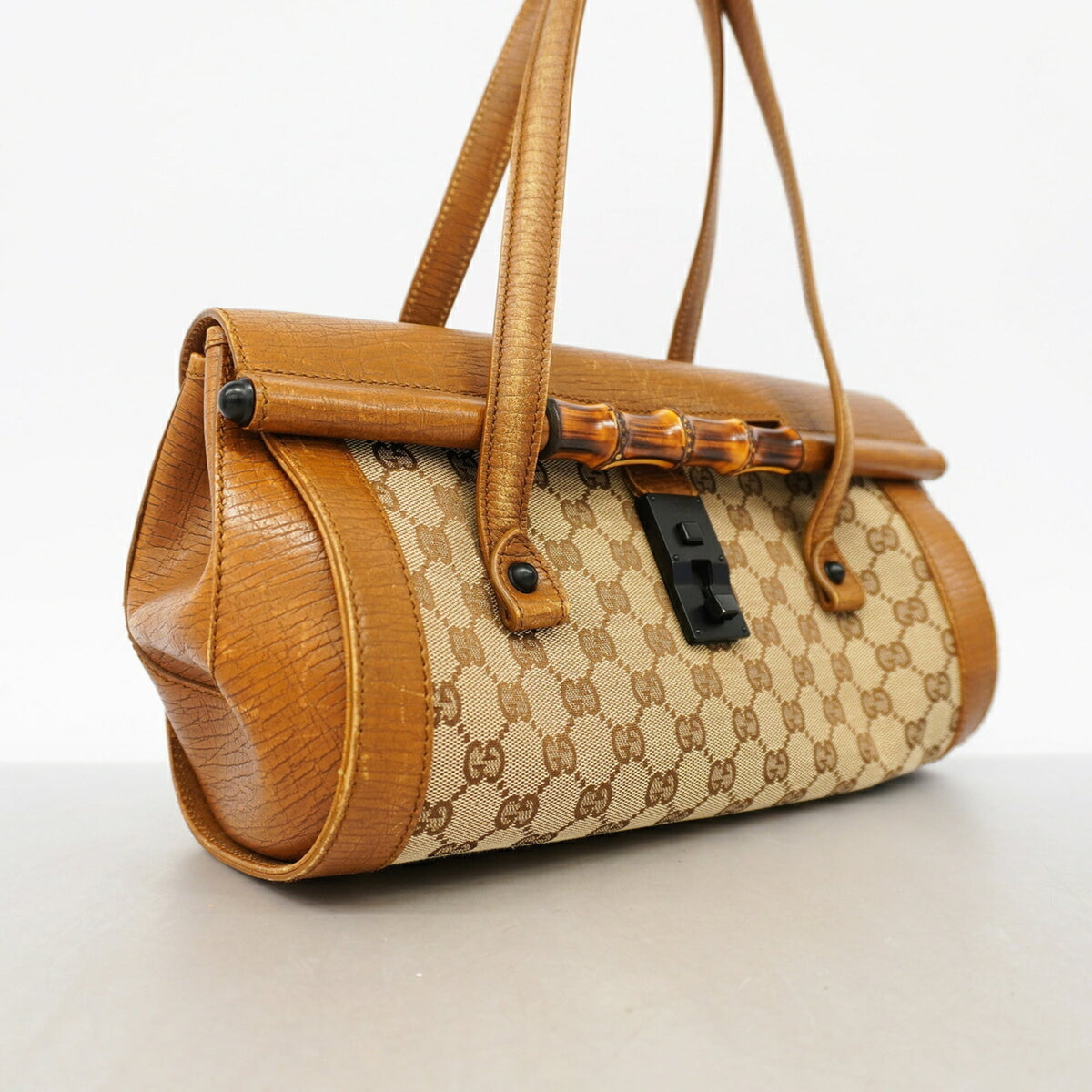 Gucci Beige Canvas Handbag (Pre-Owned)