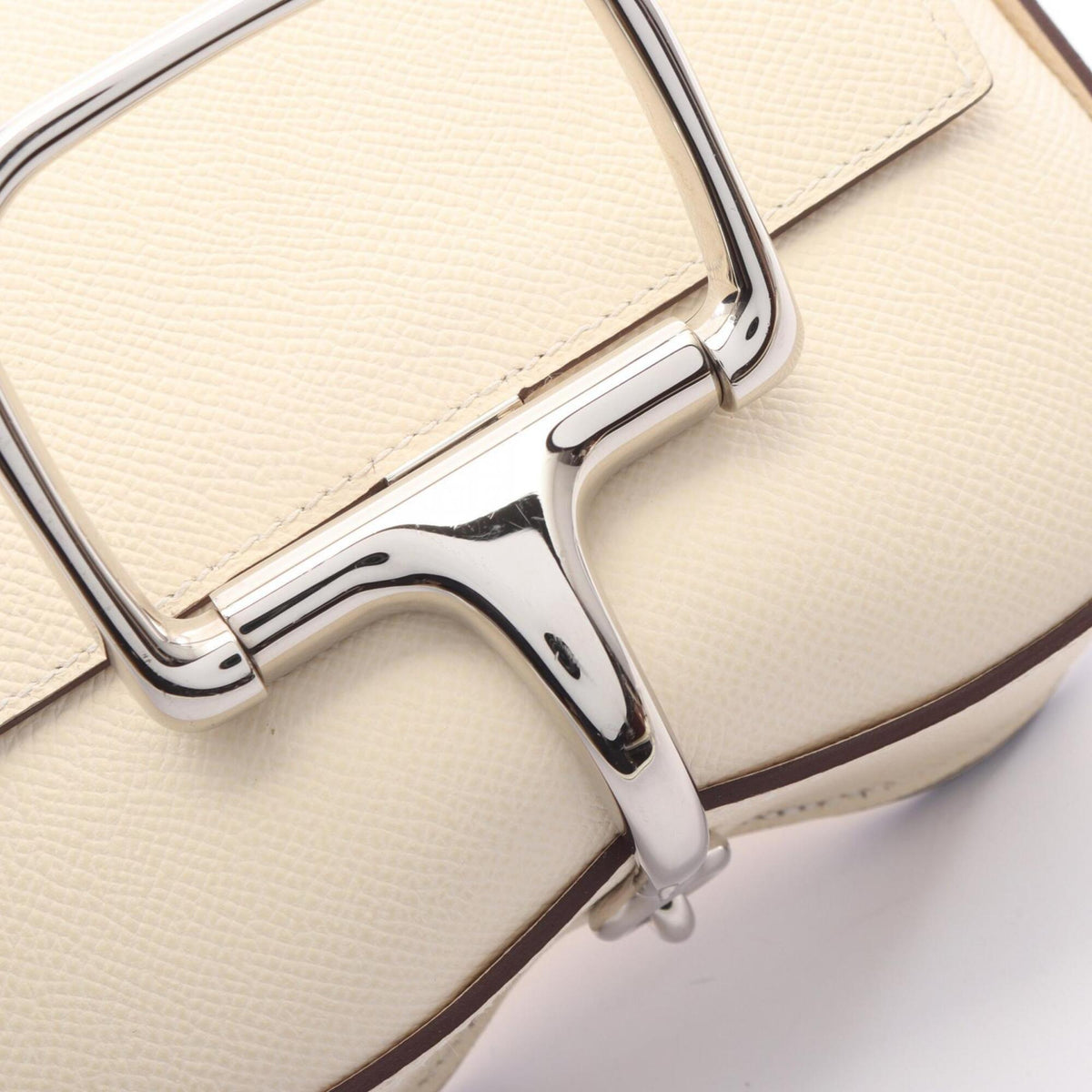 Hermes Ivory Epsom Leather Handbag Shoulder Bag (Pre-Owned)
