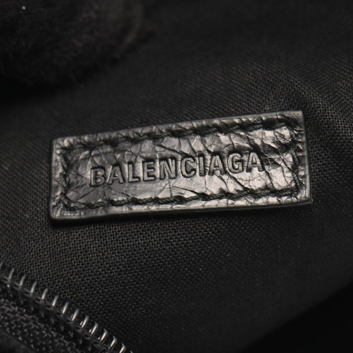 Balenciaga Black Leather Fanny Pack Handbag (Pre-Owned)