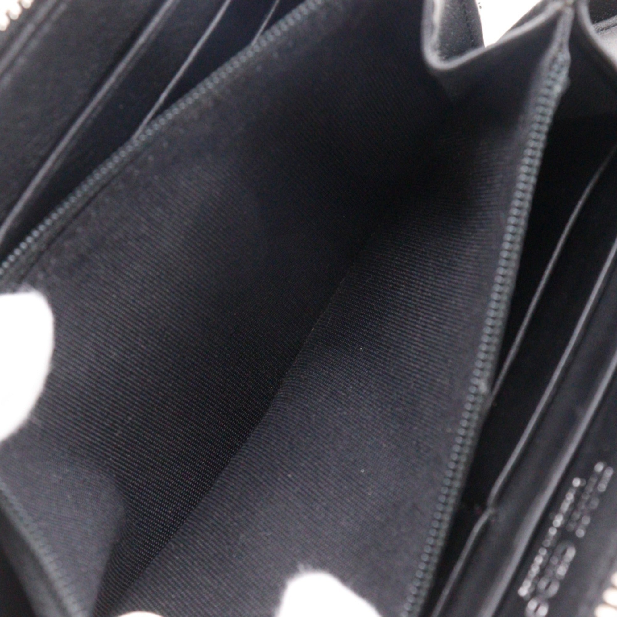 Jimmy Choo Black Leather Long Wallet (Bi-Fold) (Pre-Owned)