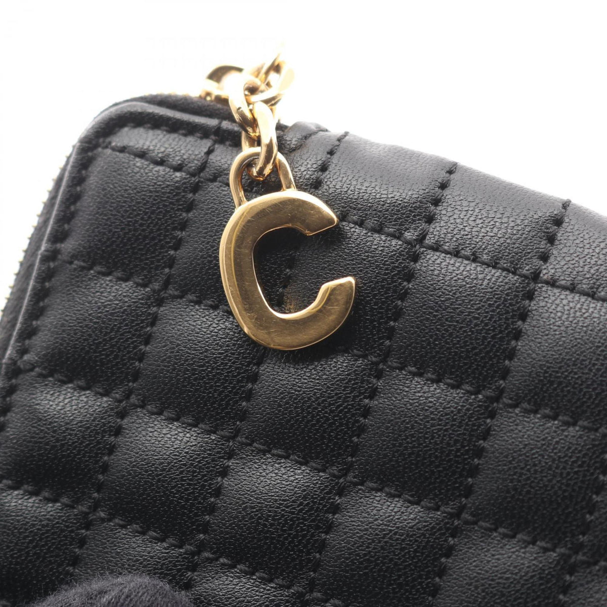 Celine Black Leather Coin Purse/Coin Case (Pre-Owned)