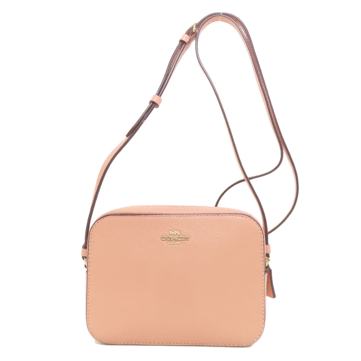 Coach Salmon Pink Leather Shoulder Bag (Pre-Owned)