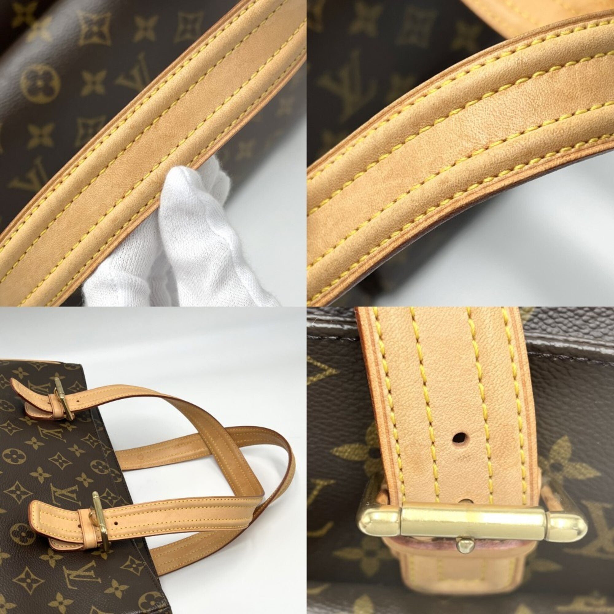 Louis Vuitton Brown Monogram Canvas Handbag Tote Bag (Pre-Owned)