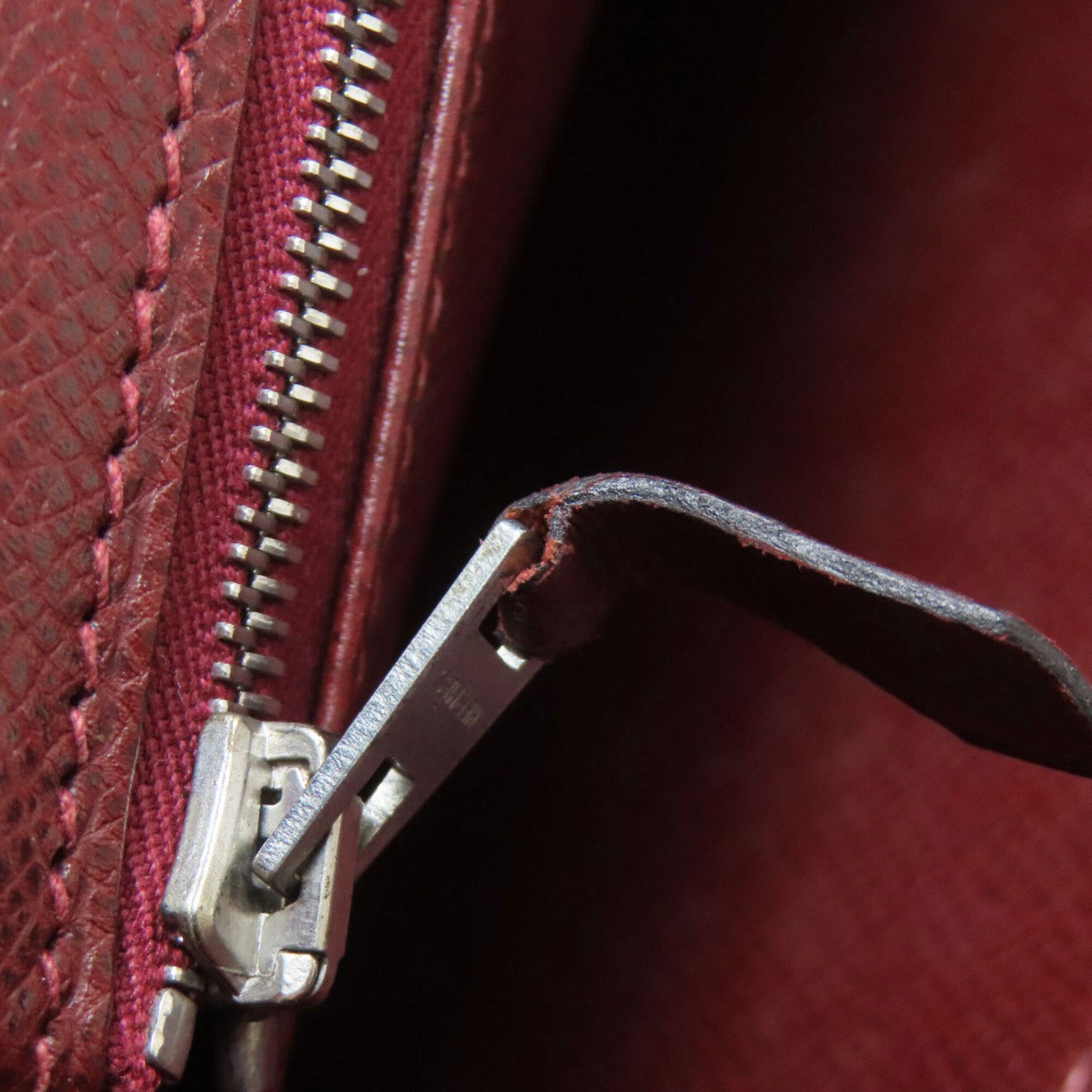 Hermes Rouge H Lisse Leather Shoulder Bag (Pre-Owned)