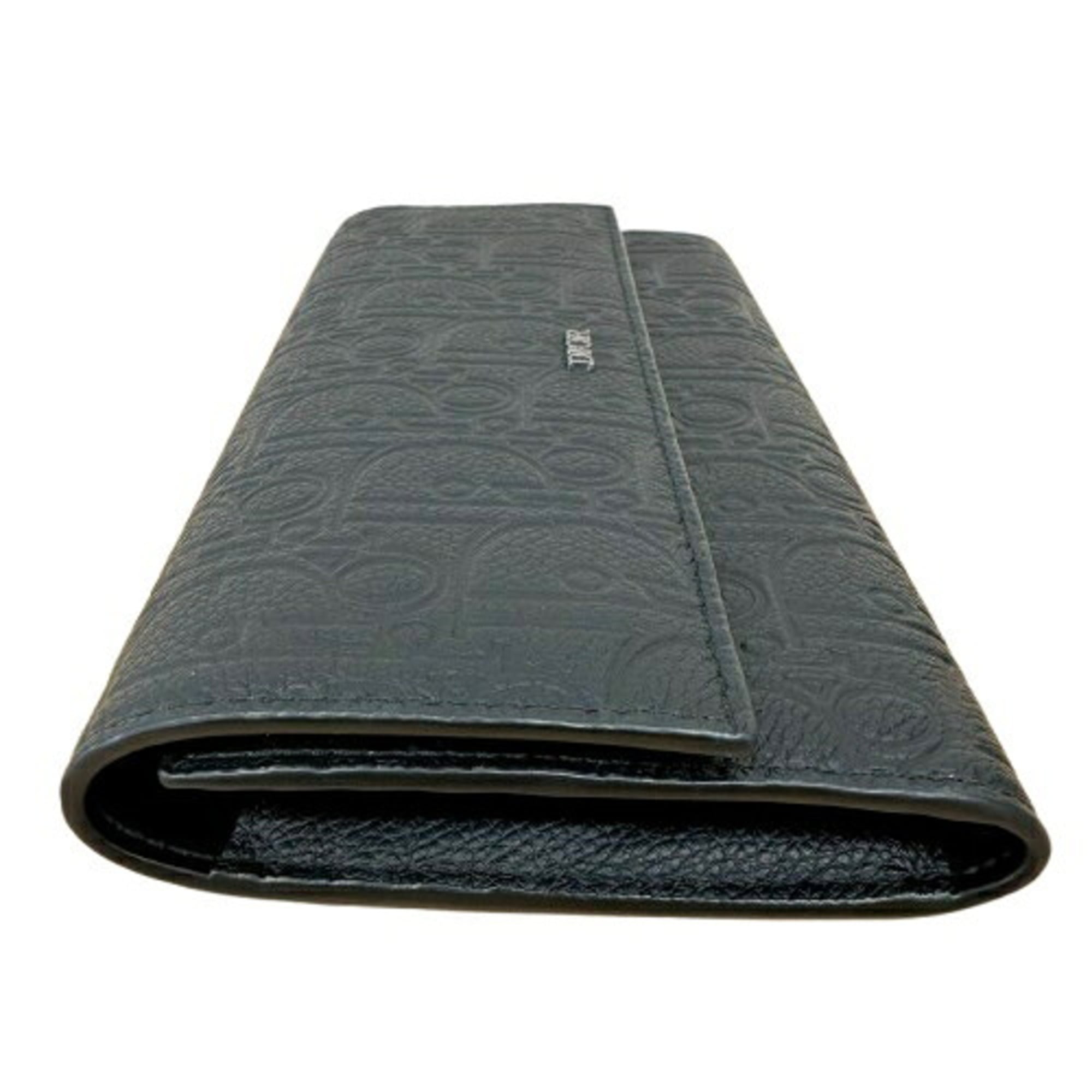 Dior Homme Black Leather Long Wallet (Bi-Fold) (Pre-Owned)