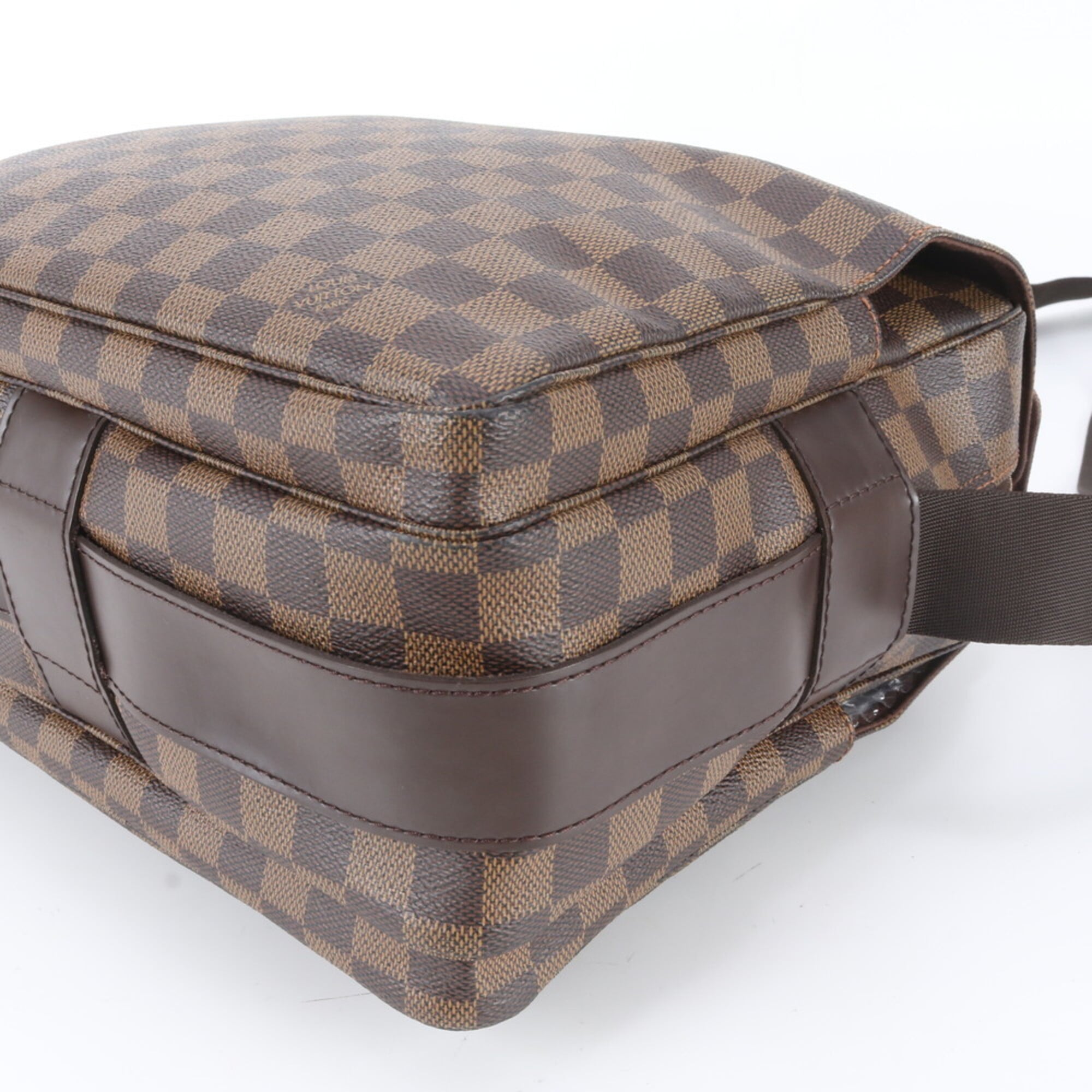 Louis Vuitton Ebene Leather Coated Canvas Messenger Bag Shoulder Bag (Pre-Owned)