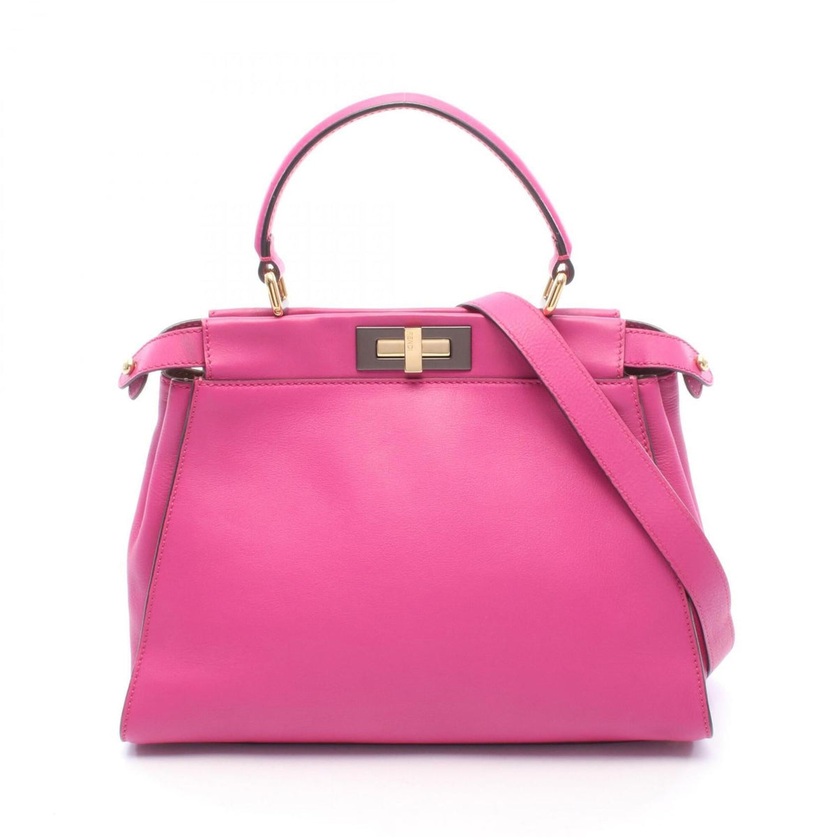 Fendi Pink Leather Handbag (Pre-Owned)