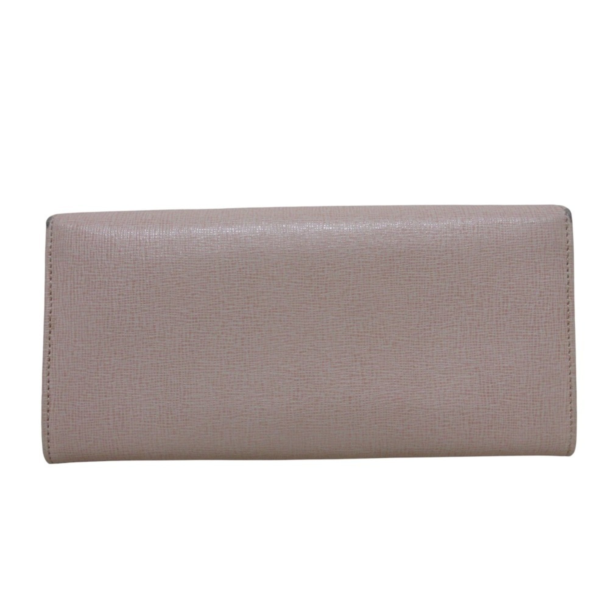 Fendi Pink Leather Long Wallet (Bi-Fold) (Pre-Owned)