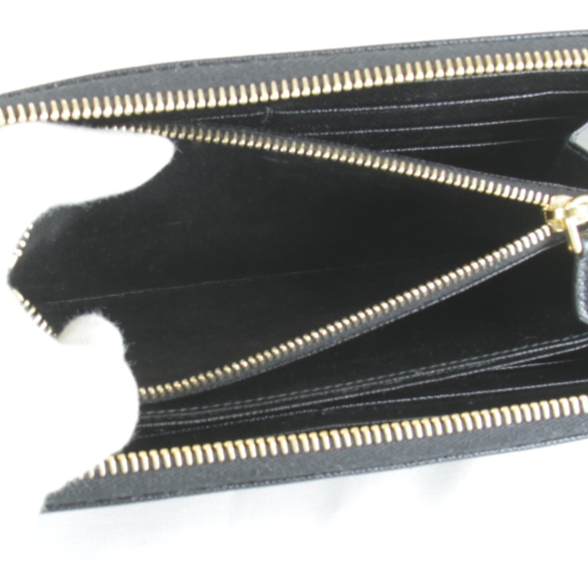 Prada Black Leather Long Wallet (Bi-Fold) (Pre-Owned)