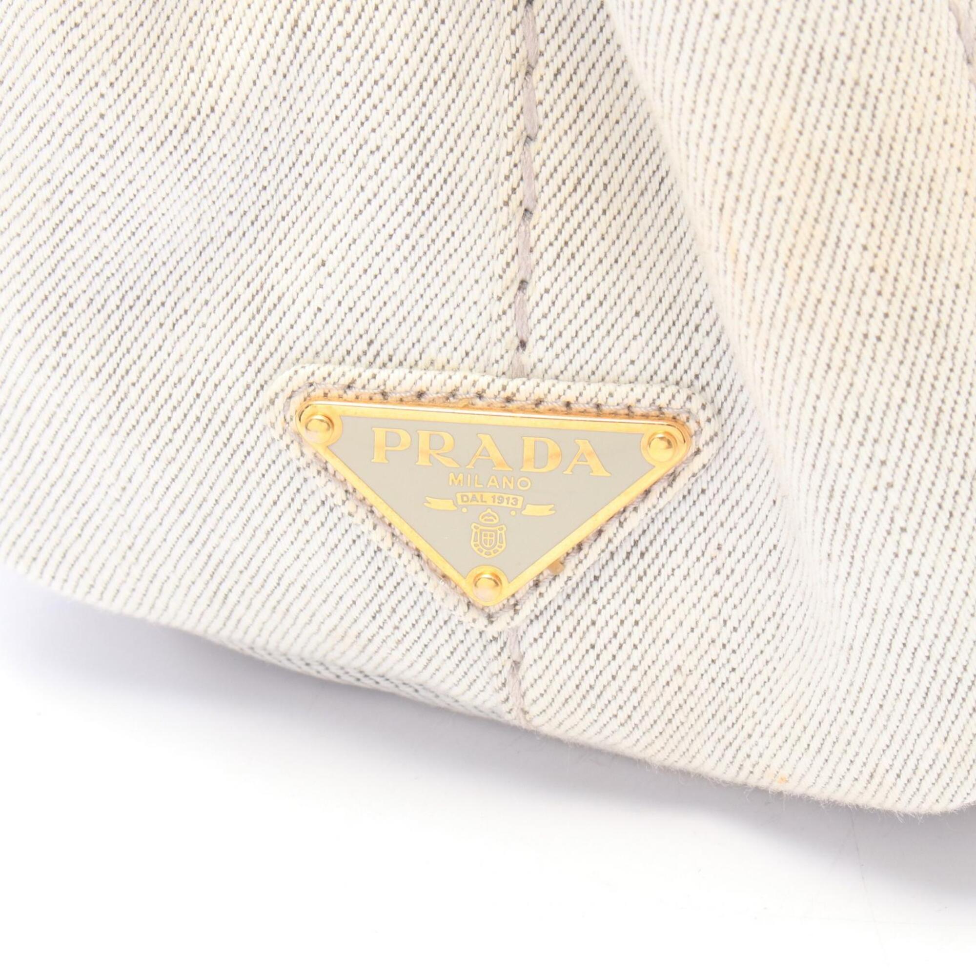 Prada Denim Handbag Tote Bag (Pre-Owned)