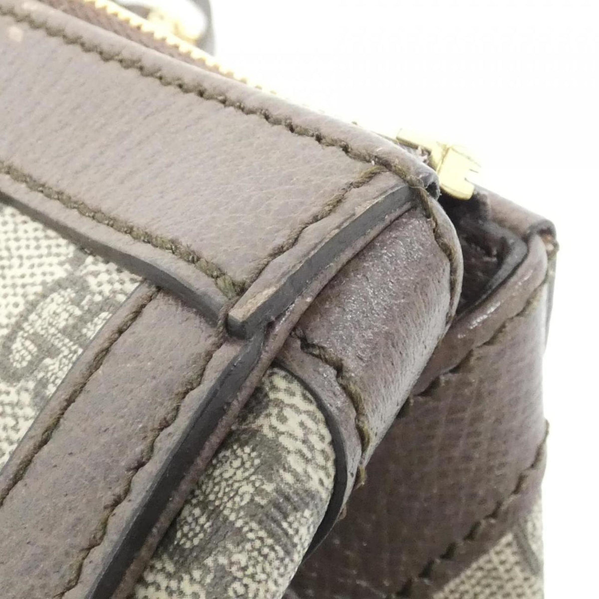 Gucci Ophidia Beige Brown Gg Supreme Leather Handbag (Pre-Owned)