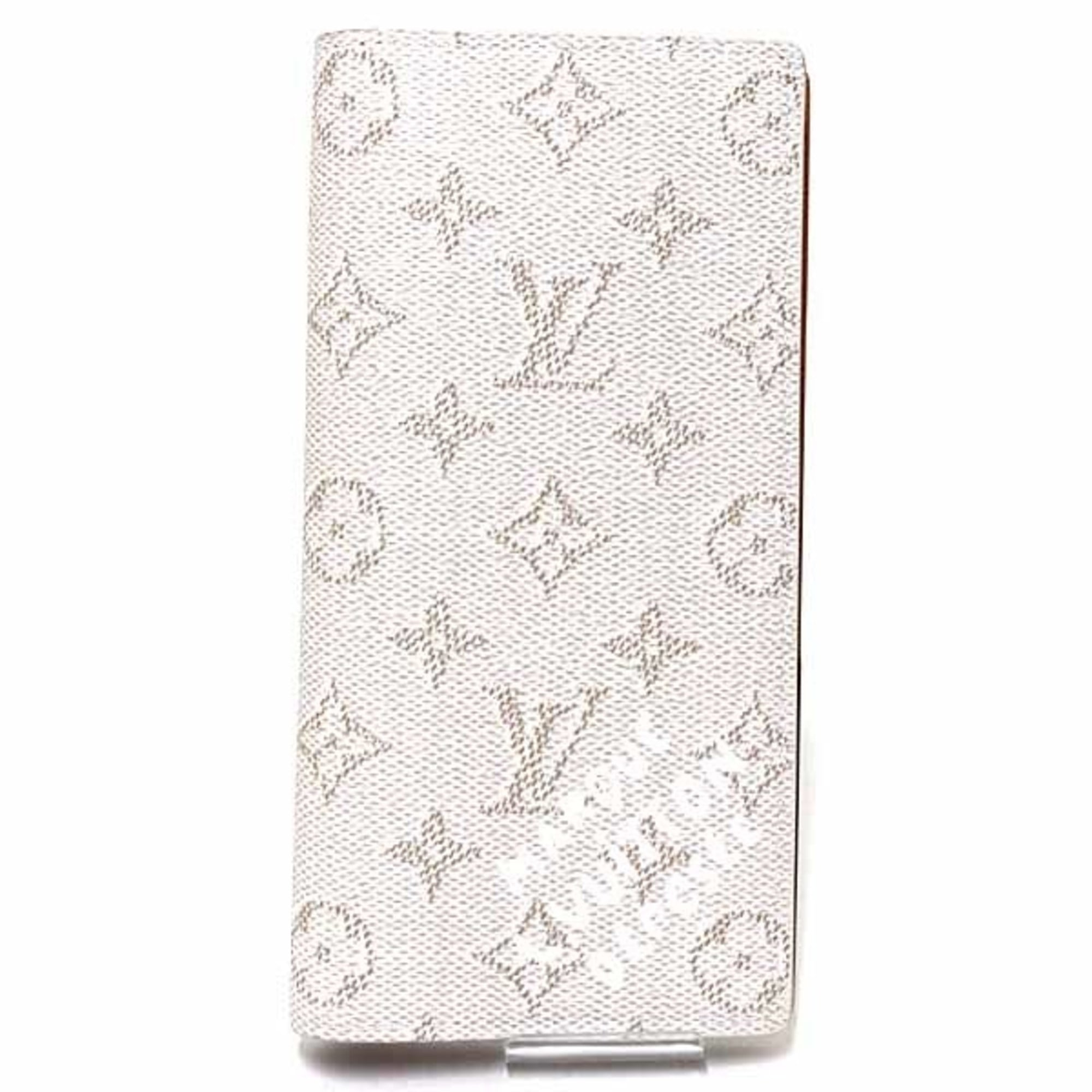 Louis Vuitton Monogram White Leather Long Wallet (Bi-Fold) (Pre-Owned)
