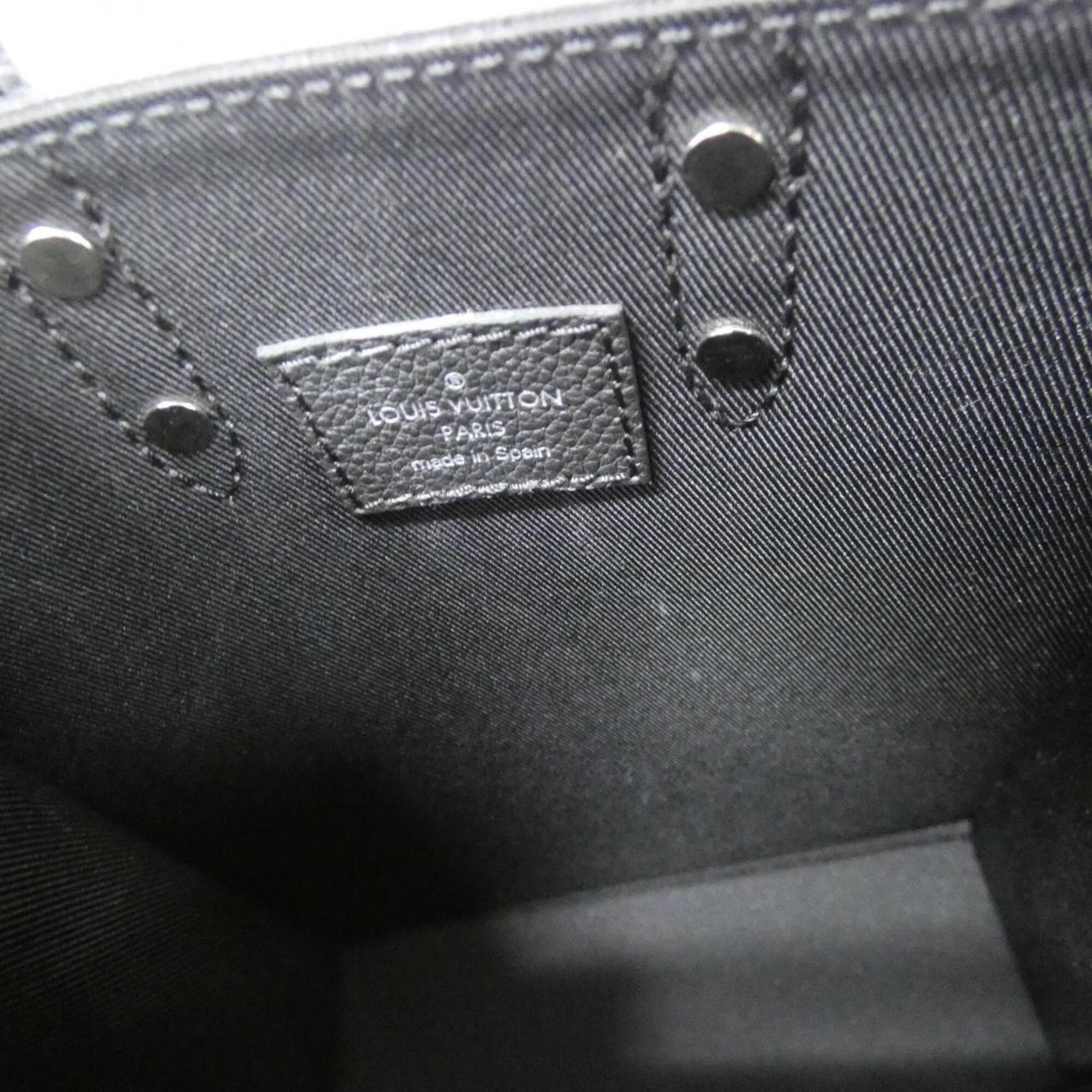Louis Vuitton Black Leather Handbag (Pre-Owned)