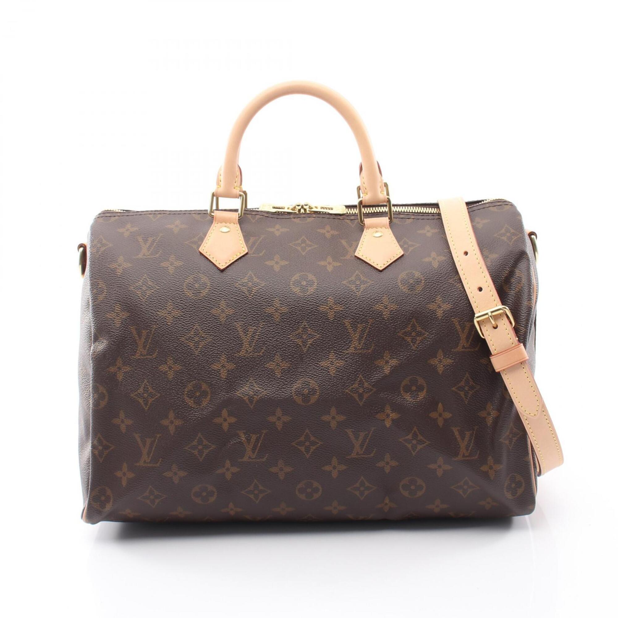 Louis Vuitton Brown Monogram Coated Canvas Leather Handbag (Pre-Owned)