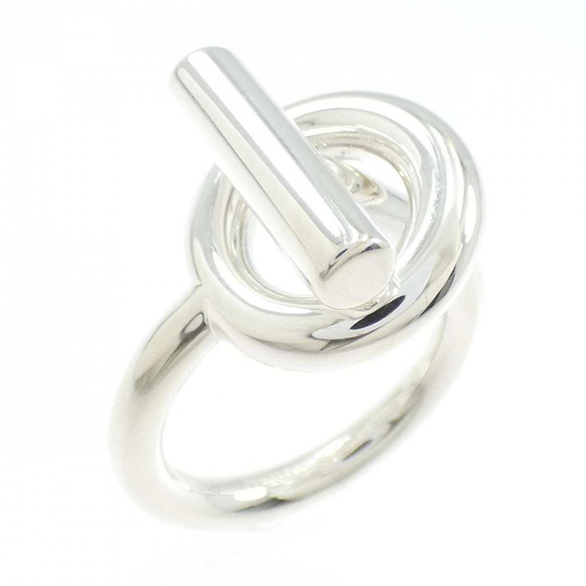 Hermes Silver 925 Band Ring (Pre-Owned)