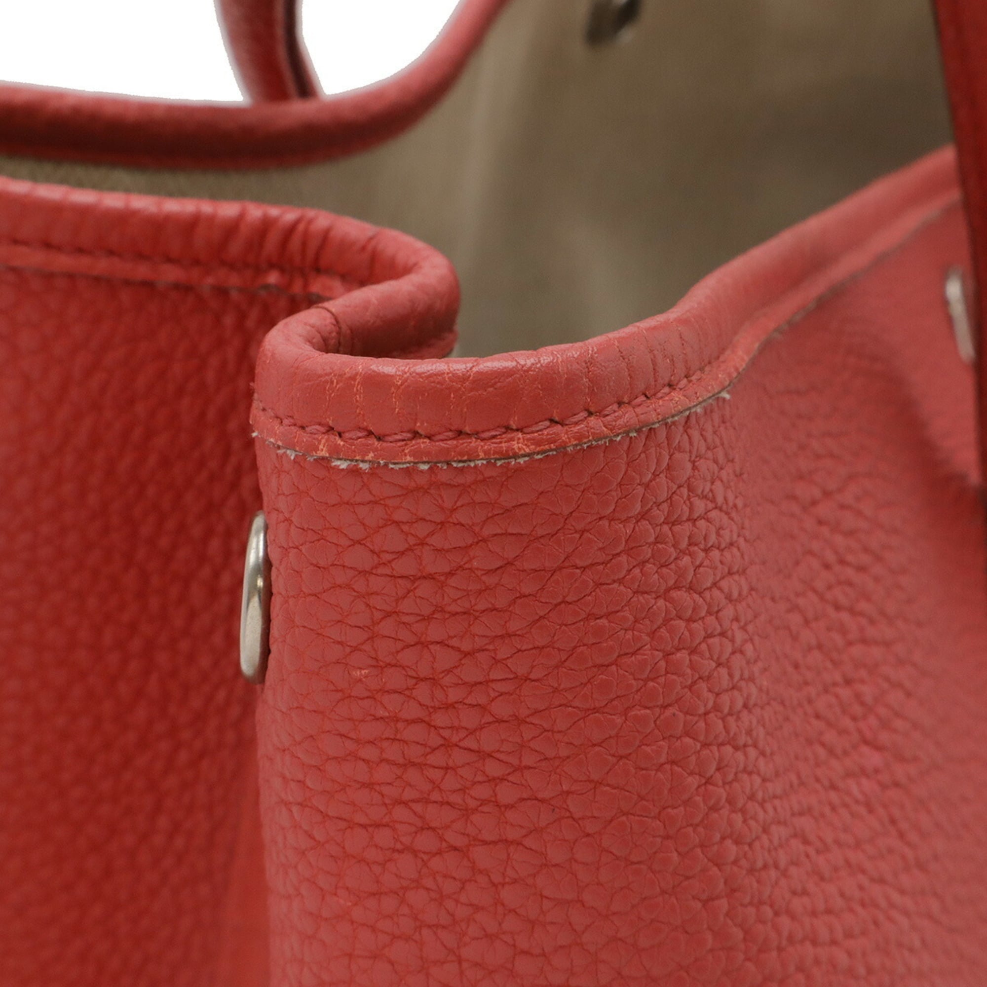 Hermes Garden Rose Azalee Negonda Leather Handbag Tote Bag (Pre-Owned)