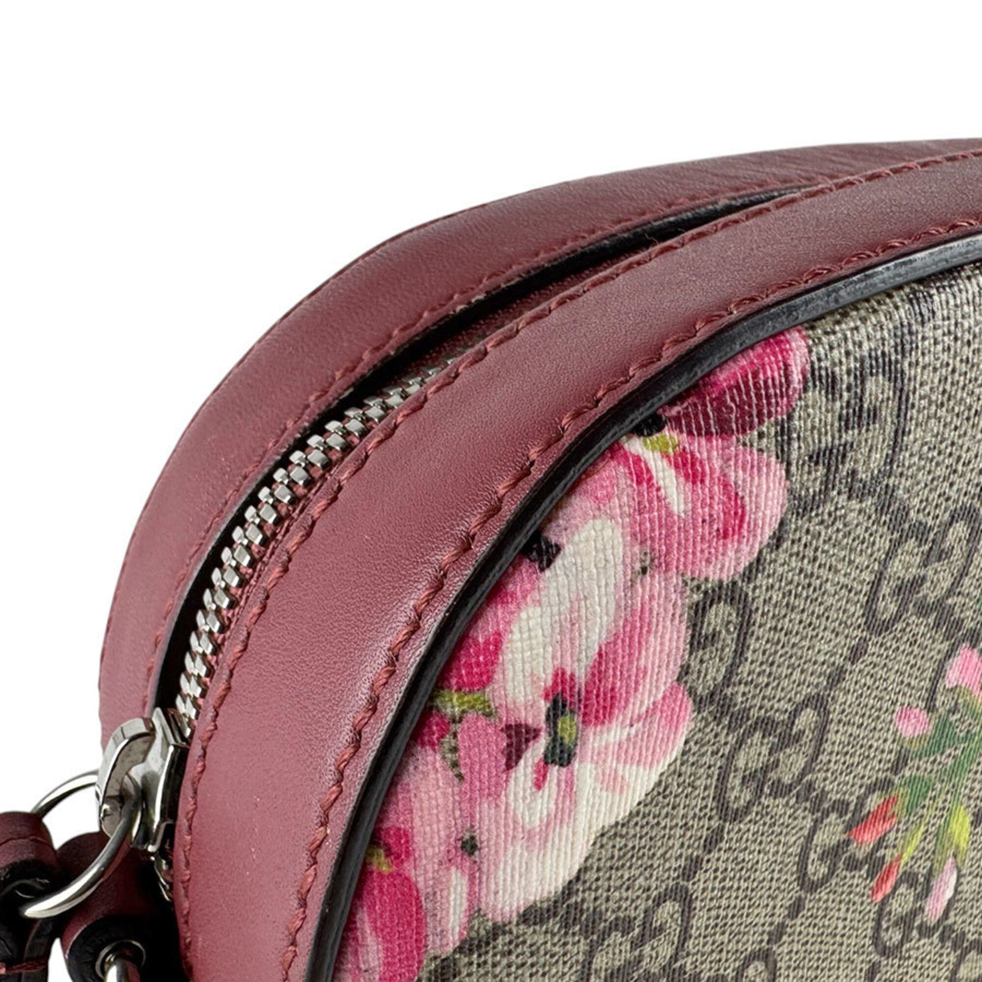 Gucci Brown Pink Gg Supreme Shoulder Bag (Pre-Owned)