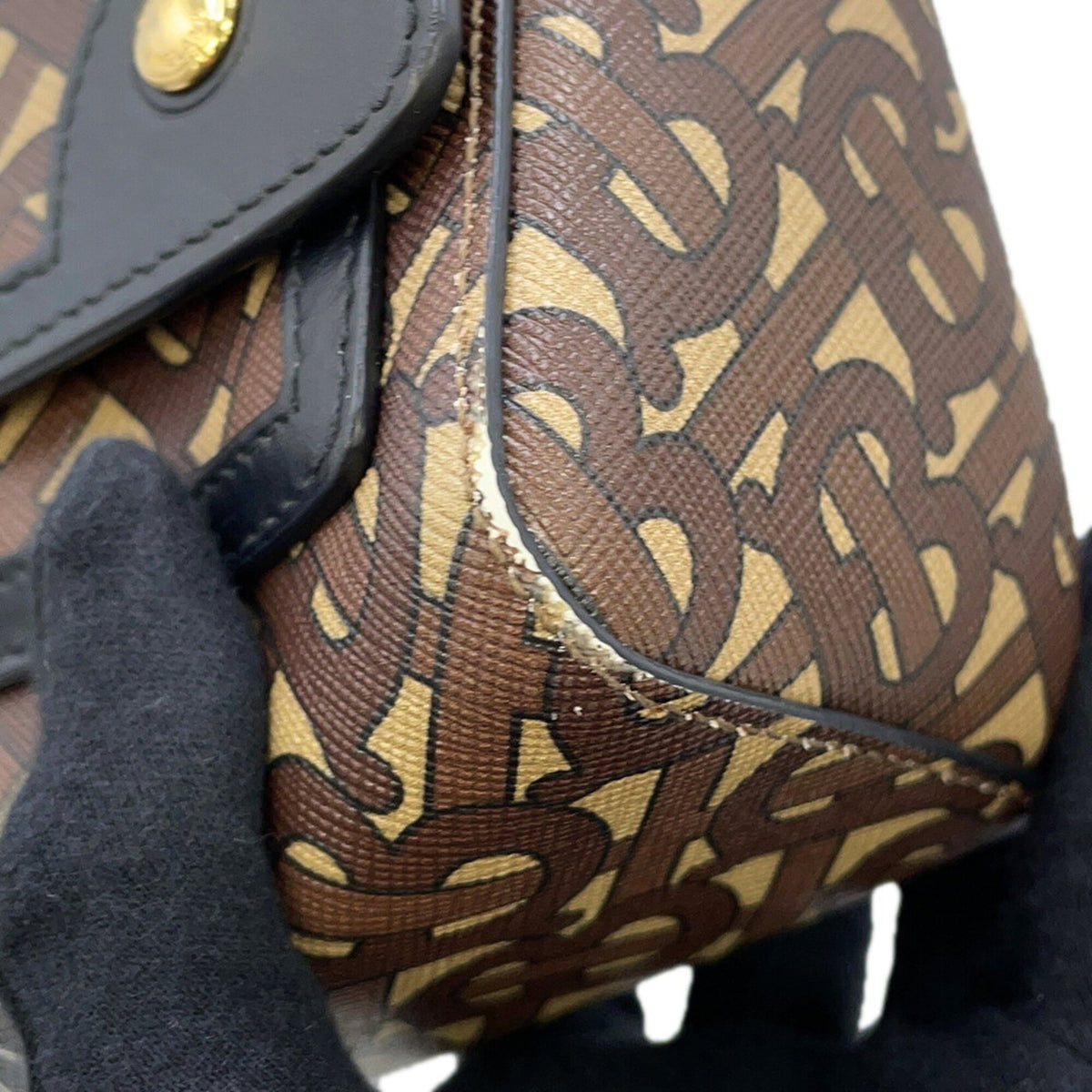 Burberry Brown Multi-Color Pvc Leather Handbag Shoulder Bag (Pre-Owned)