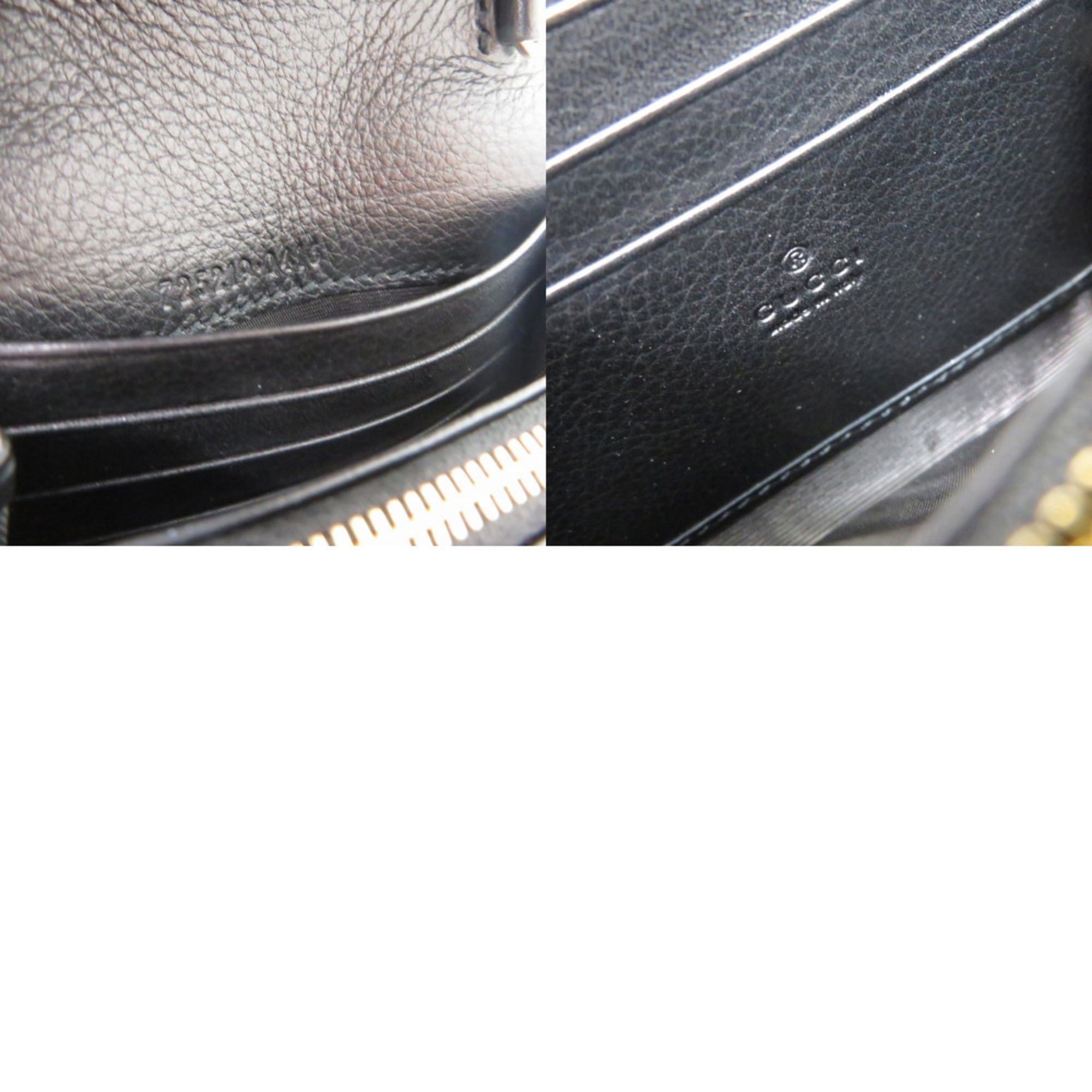 Gucci Black Leather Chain/Shoulder Wallet (Pre-Owned)