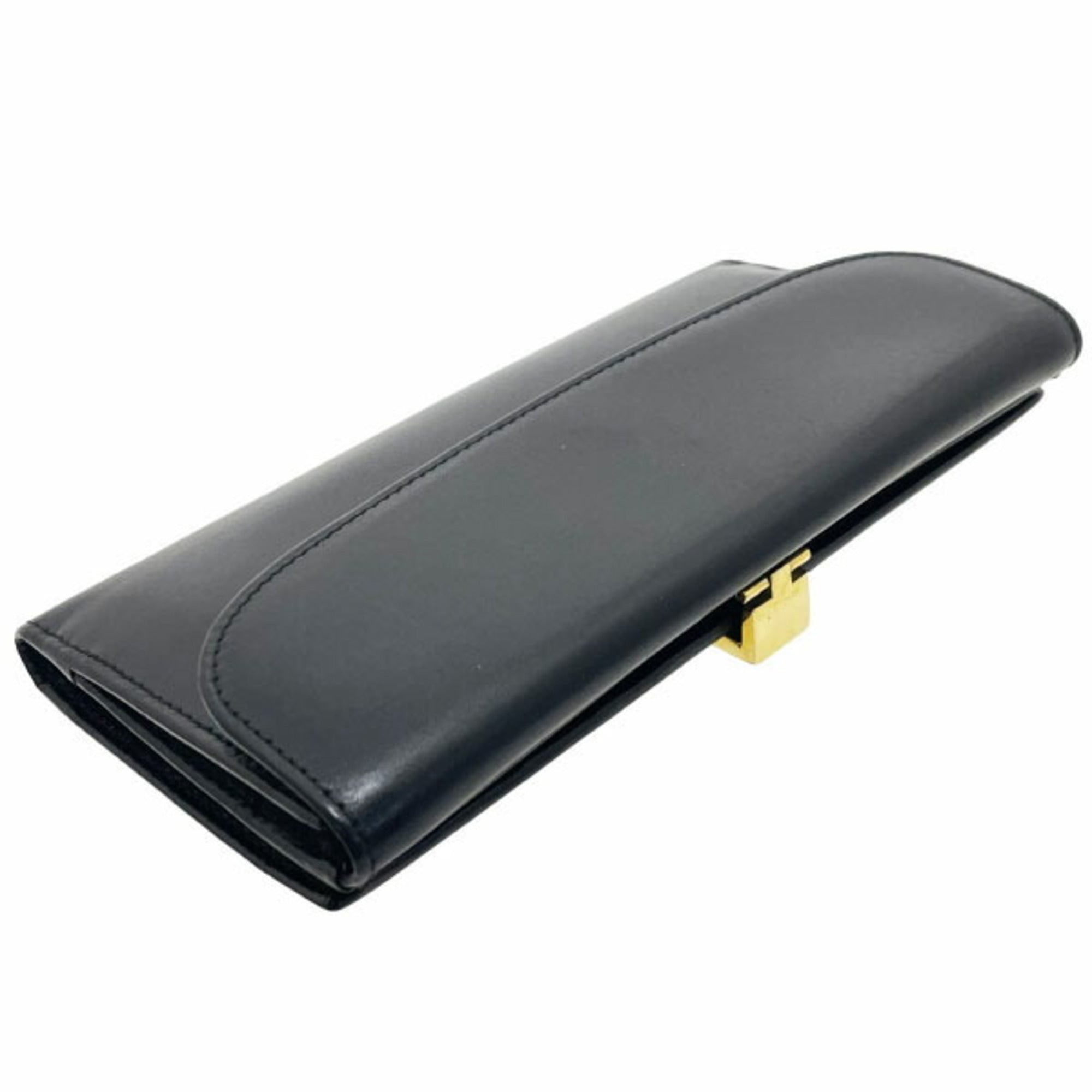 Gucci Black Leather Long Wallet (Bi-Fold) (Pre-Owned)