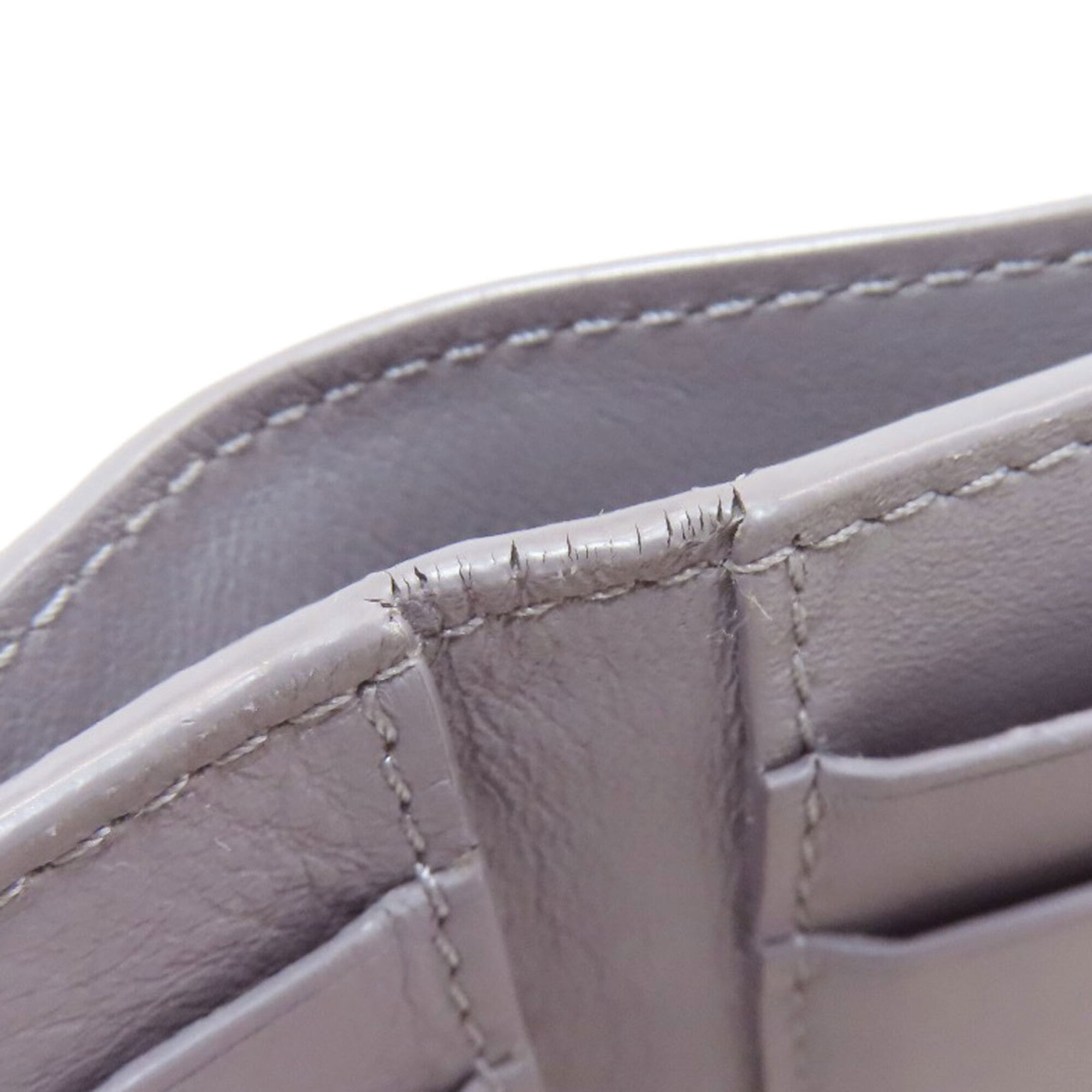 Loewe Gray Leather Wallet (Tri-Fold) (Pre-Owned)