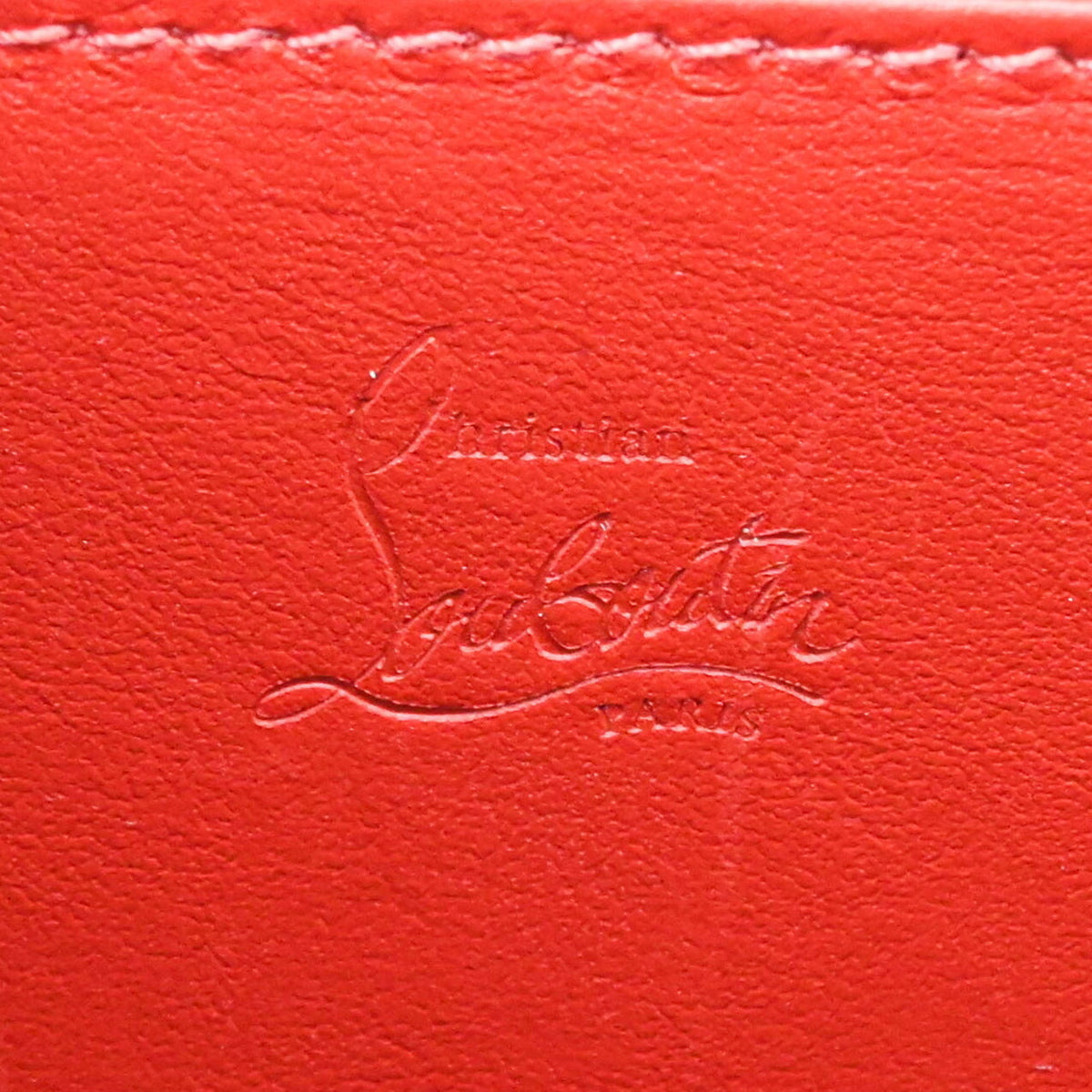 Christian Louboutin Black Red Color Leather Handbag Shoulder Bag (Pre-Owned)