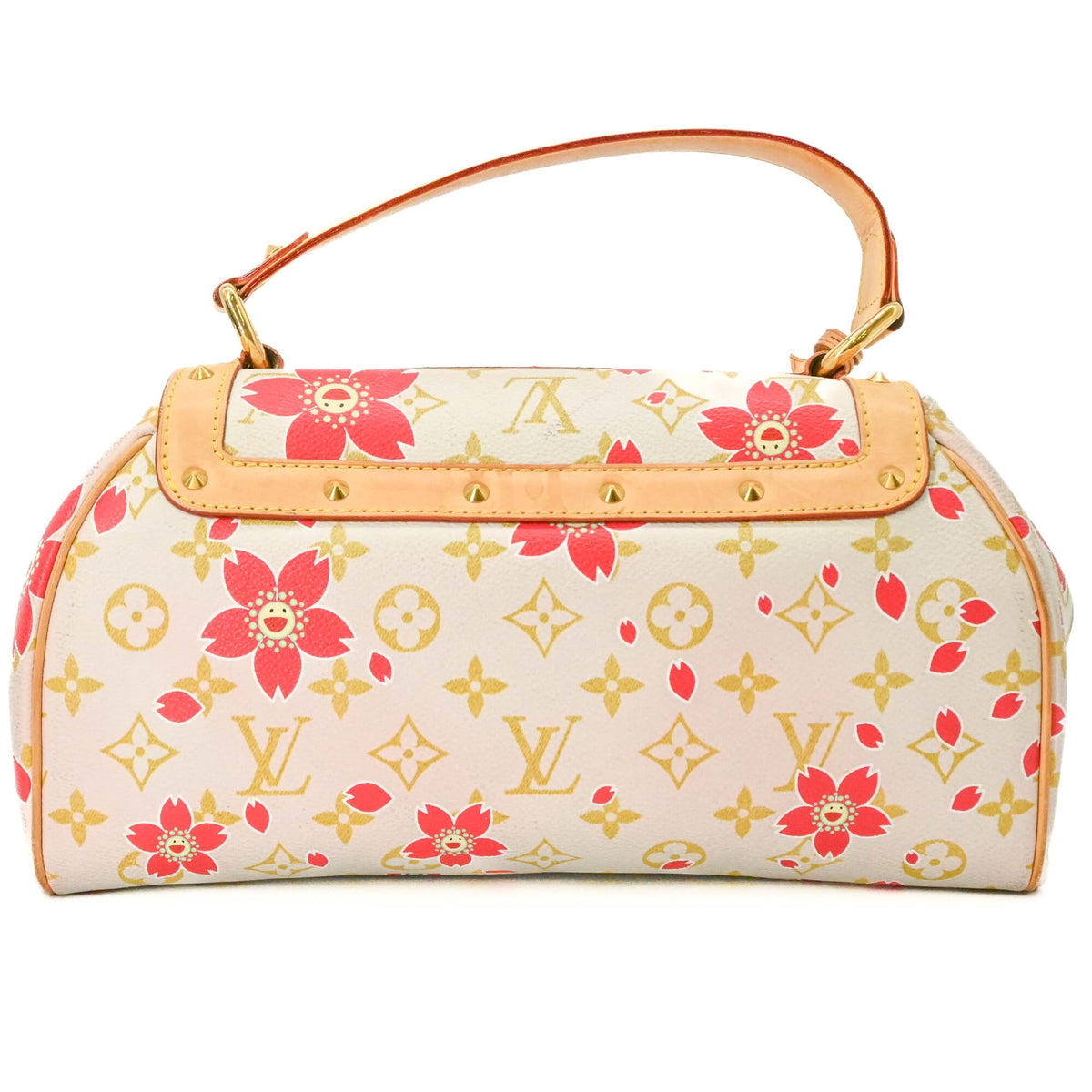 Louis Vuitton Pink White Monogram Canvas Handbag (Pre-Owned)