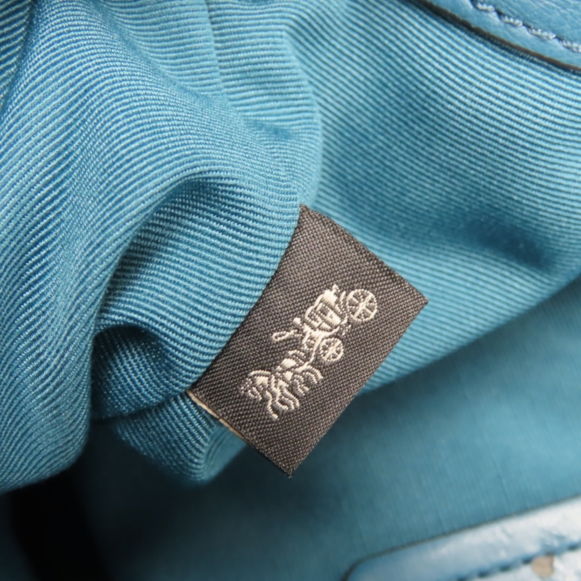 Coach Turquoise Leather Suede Shoulder Bag (Pre-Owned)