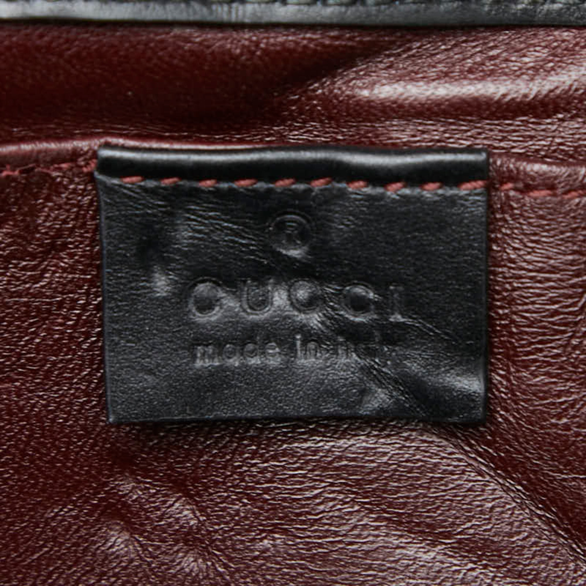 Gucci Black Leather Handbag Shoulder Bag (Pre-Owned)