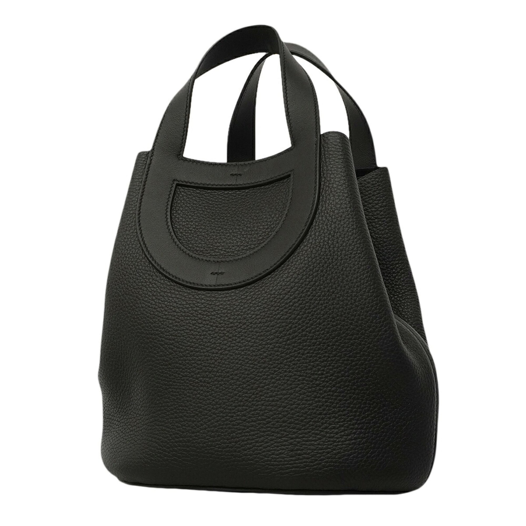Hermes Black Taurillon Clemence Leather Handbag (Pre-Owned)