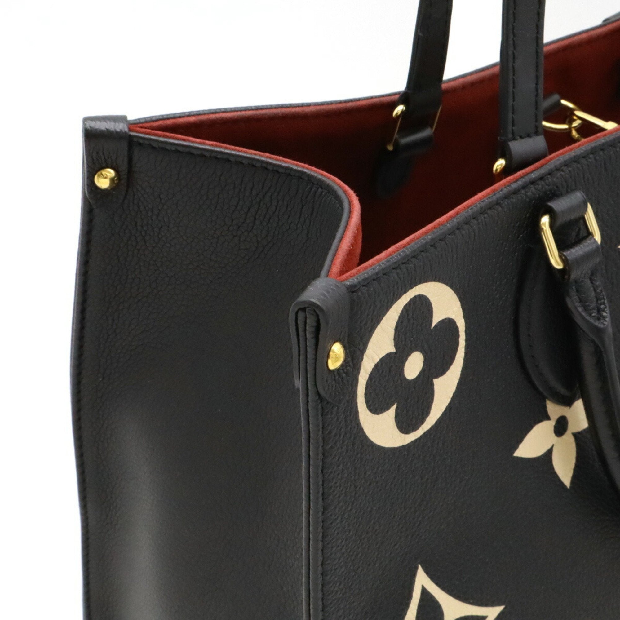 Louis Vuitton Beige Black Monogram Empreinte Handbag Tote Bag (Pre-Owned)