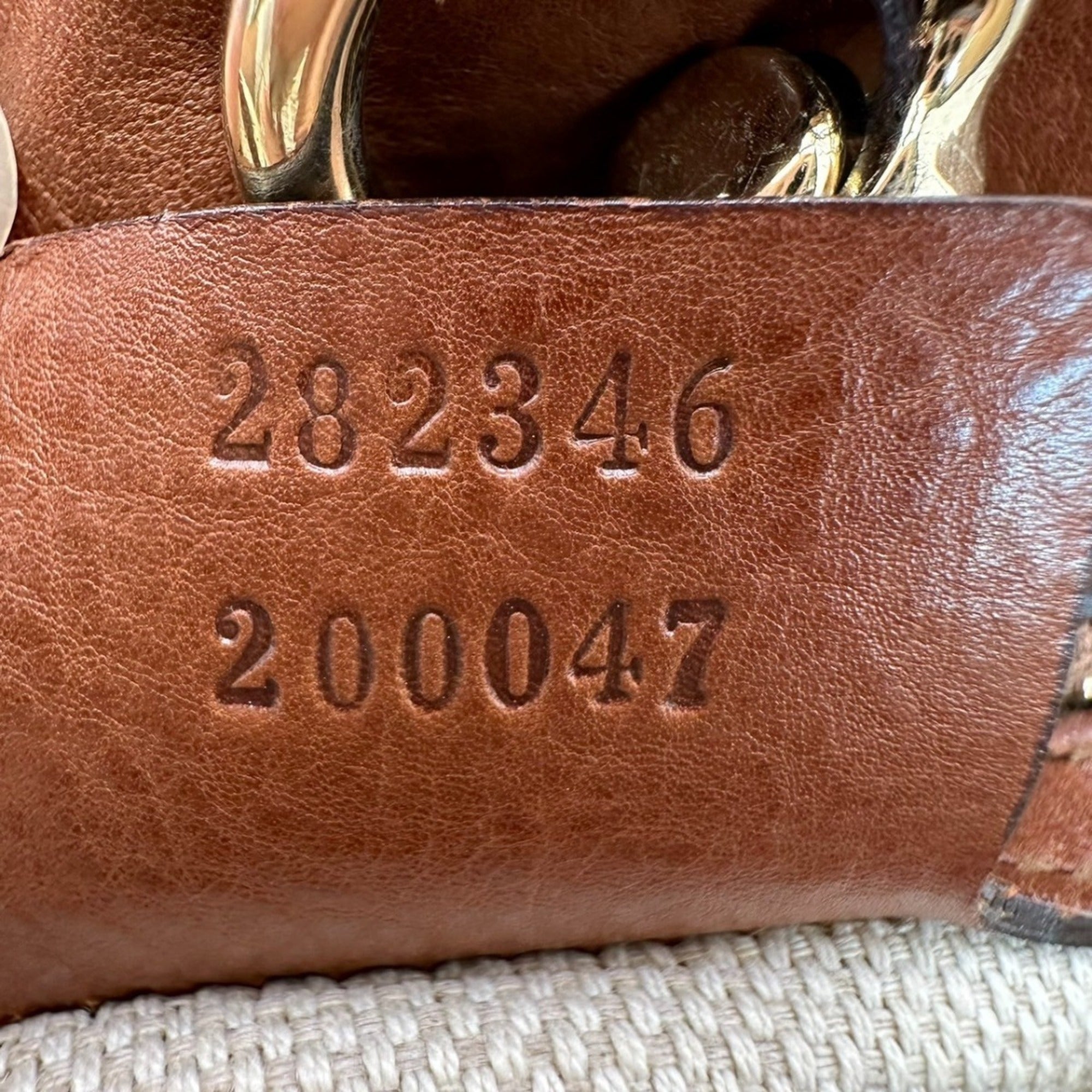 Gucci Brown Canvas Shoulder Bag Tote Bag (Pre-Owned)