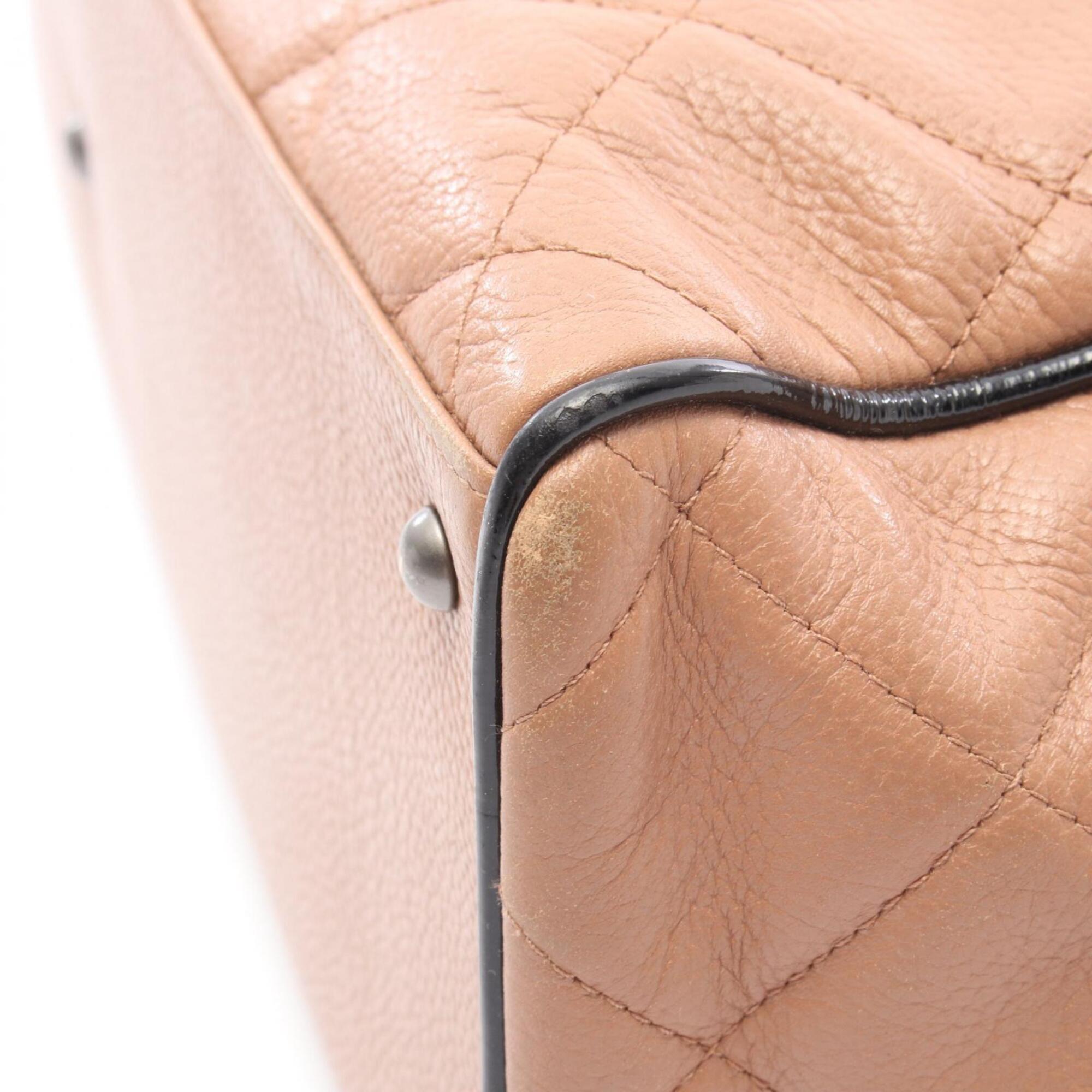 Chanel Black Pink Grained Calfskin Handbag Tote Bag (Pre-Owned)