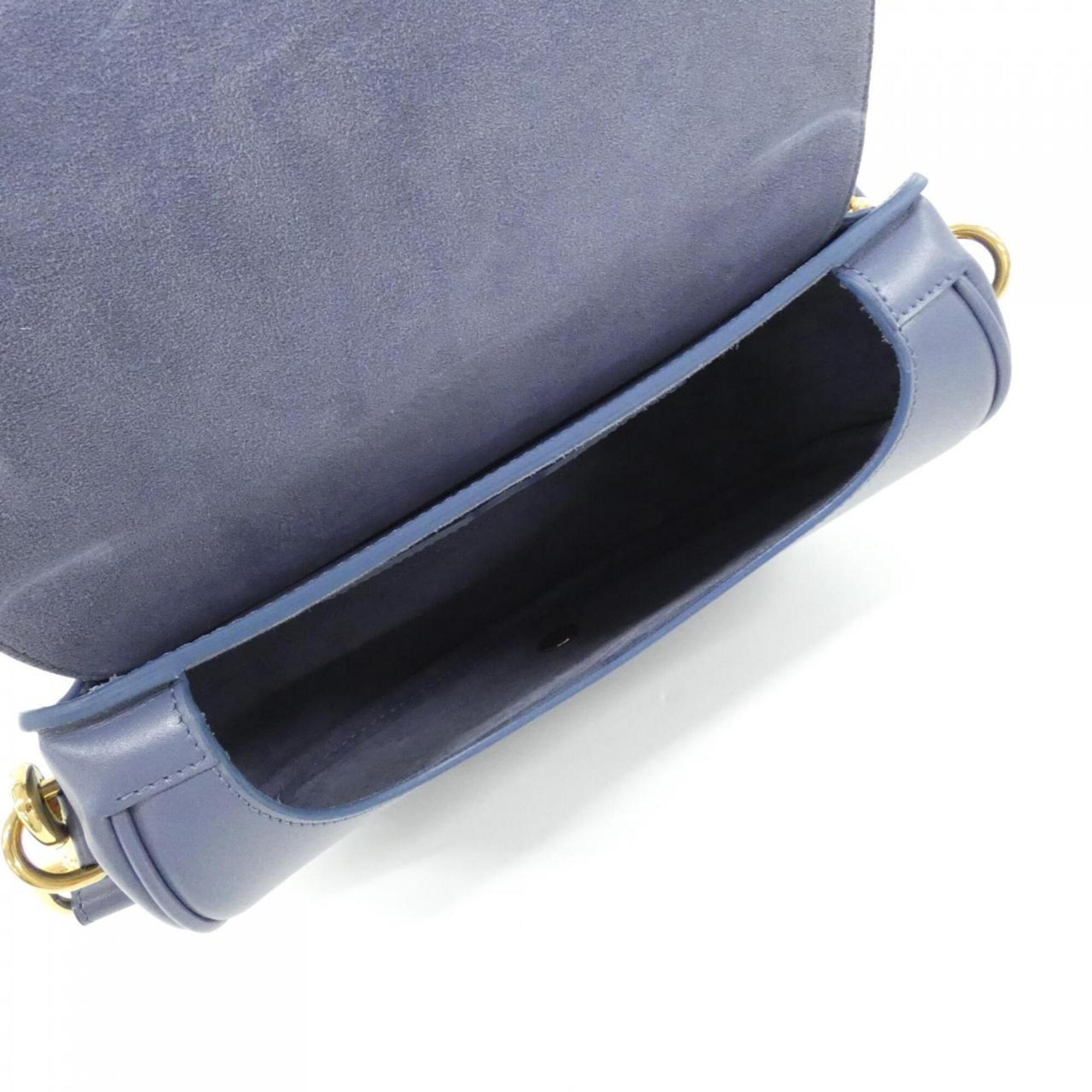 Christian Dior Blue Leather Shoulder Bag (Pre-Owned)