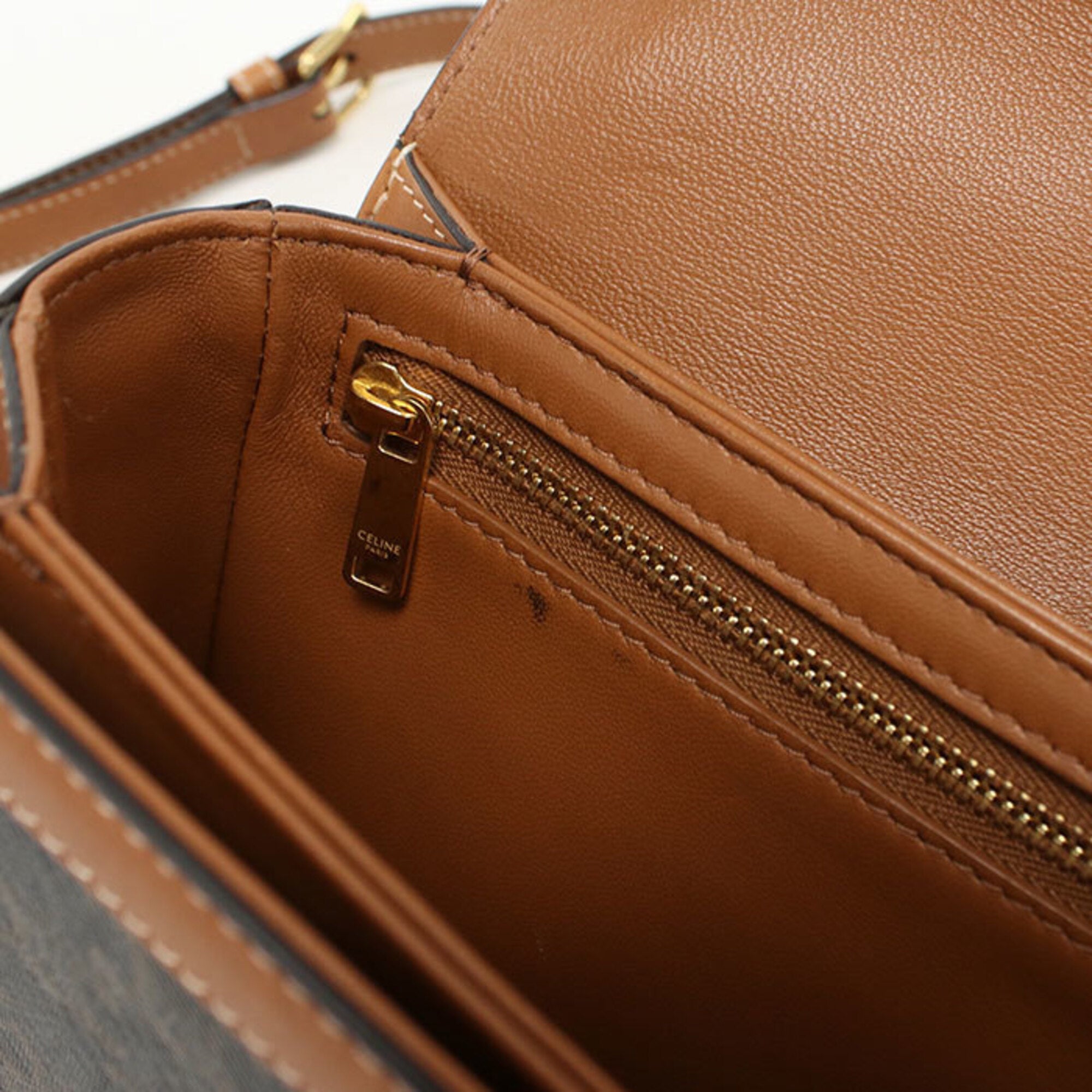 Celine Brown Pvc Leather Shoulder Bag (Pre-Owned)