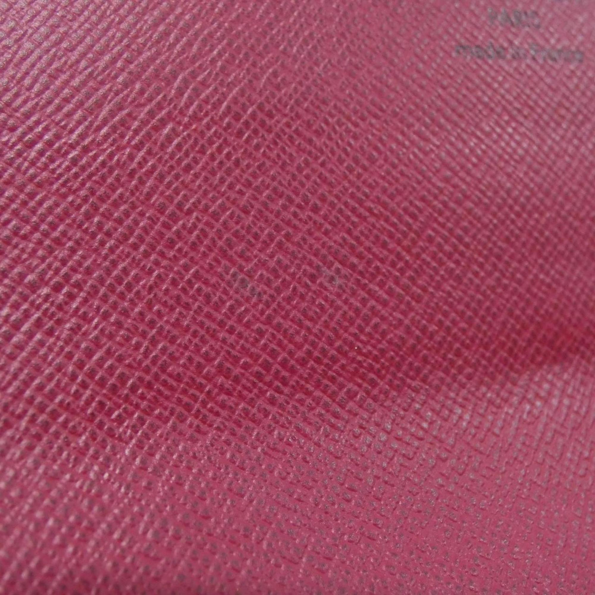 Louis Vuitton Monogram Fuchsia Marron Coated Canvas Long Wallet (Bi-Fold) (Pre-Owned)