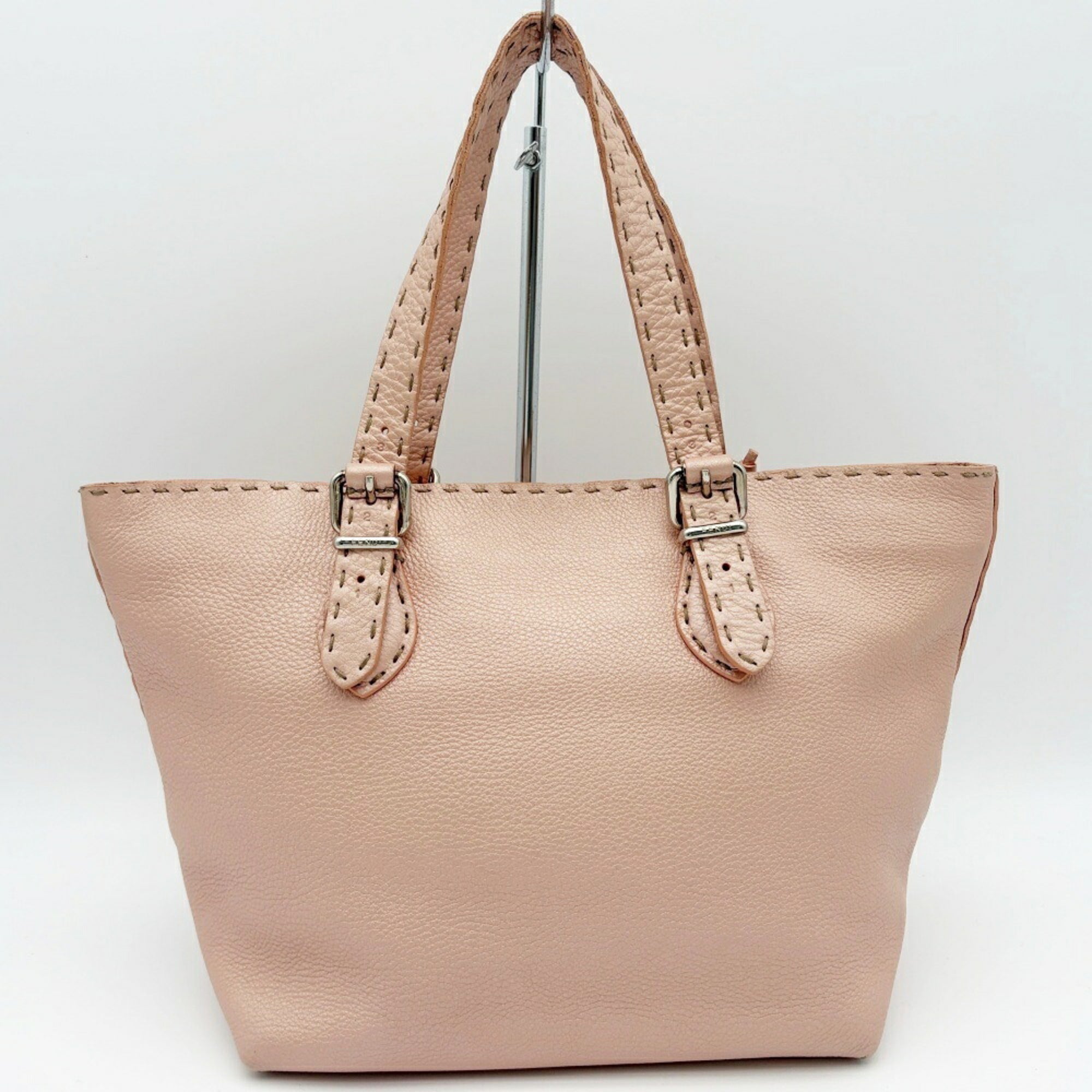 Fendi Pink Leather Tote Bag (Pre-Owned)