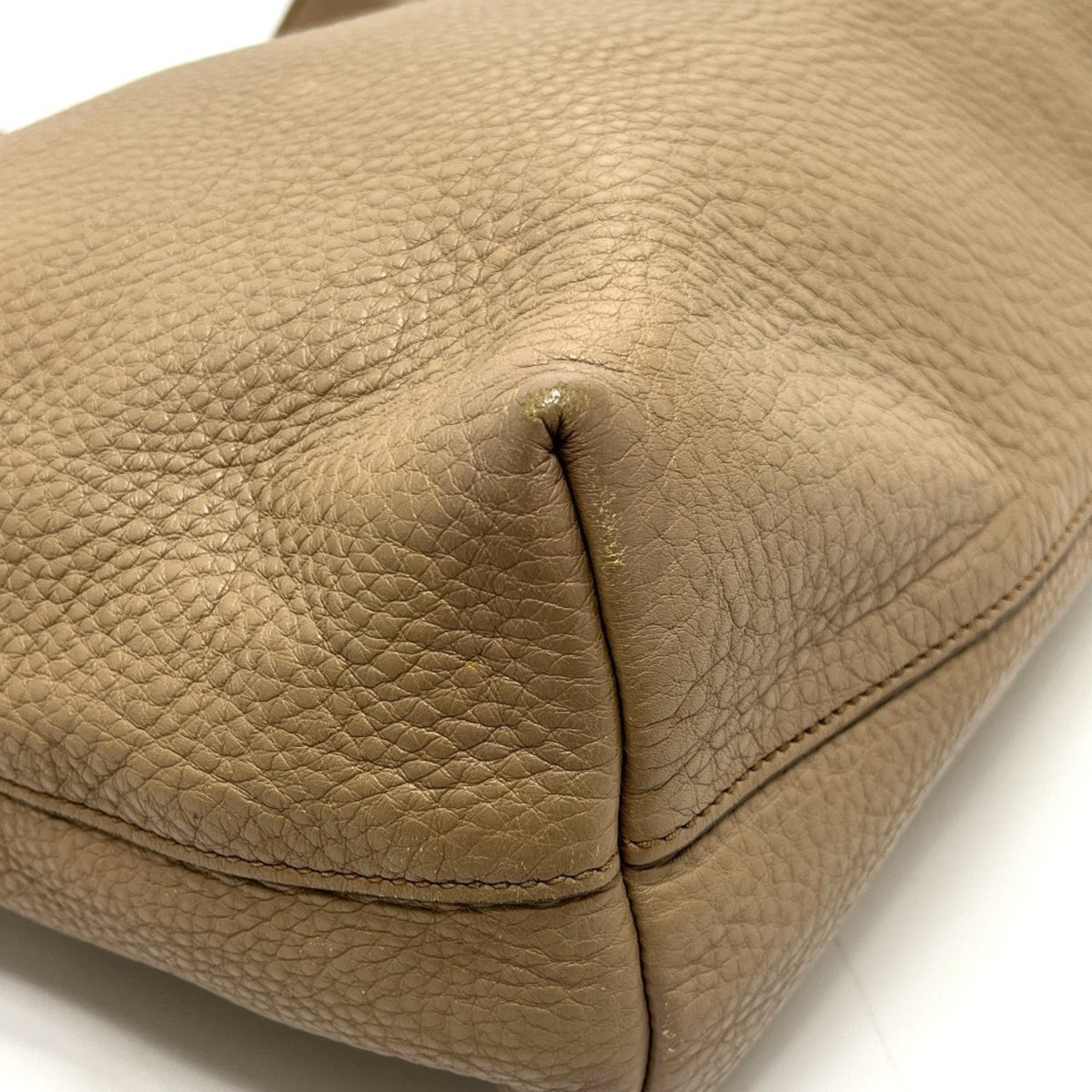 Prada Beige Nylon Leather Handbag Tote Bag (Pre-Owned)