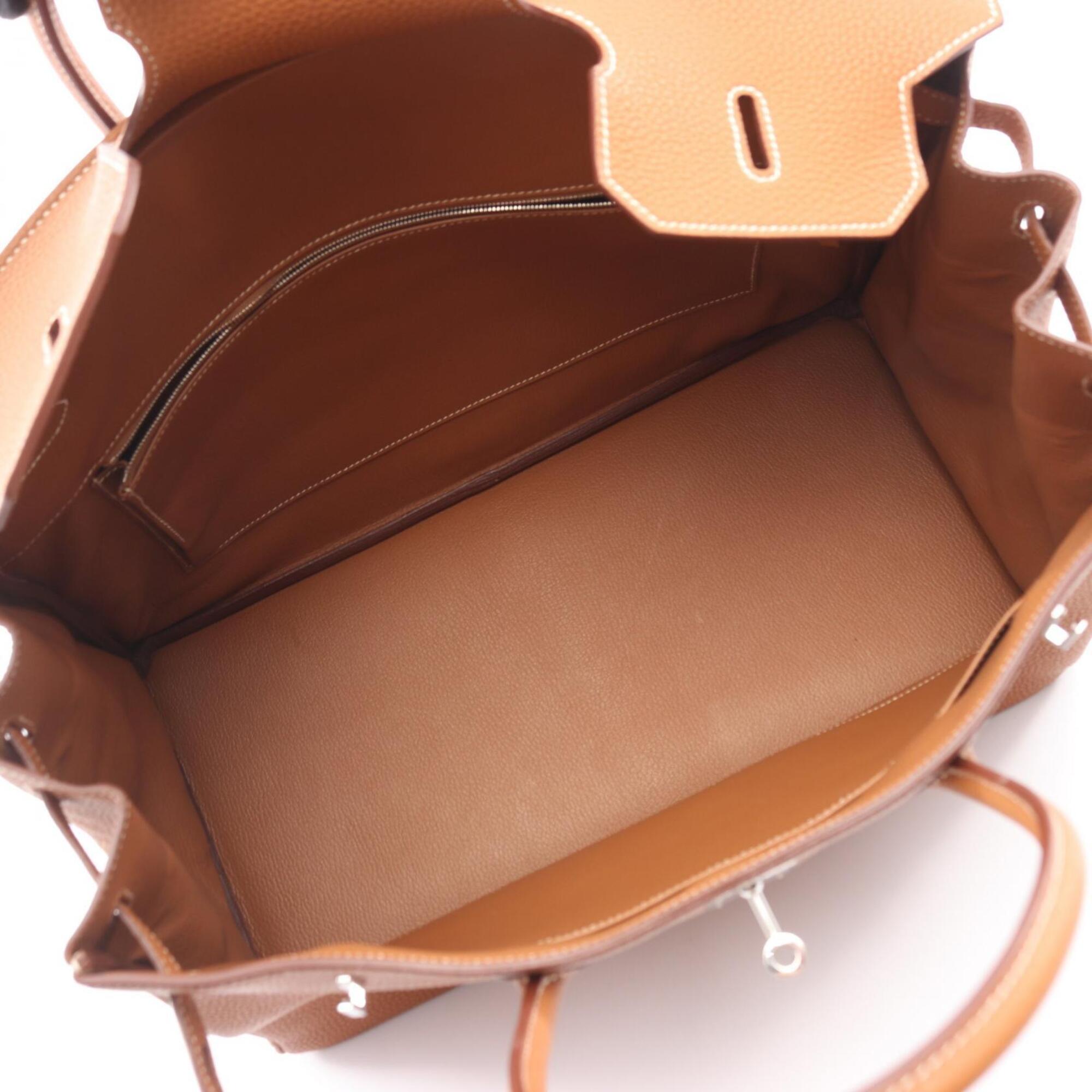 Hermes Brown Togo Leather Handbag (Pre-Owned)