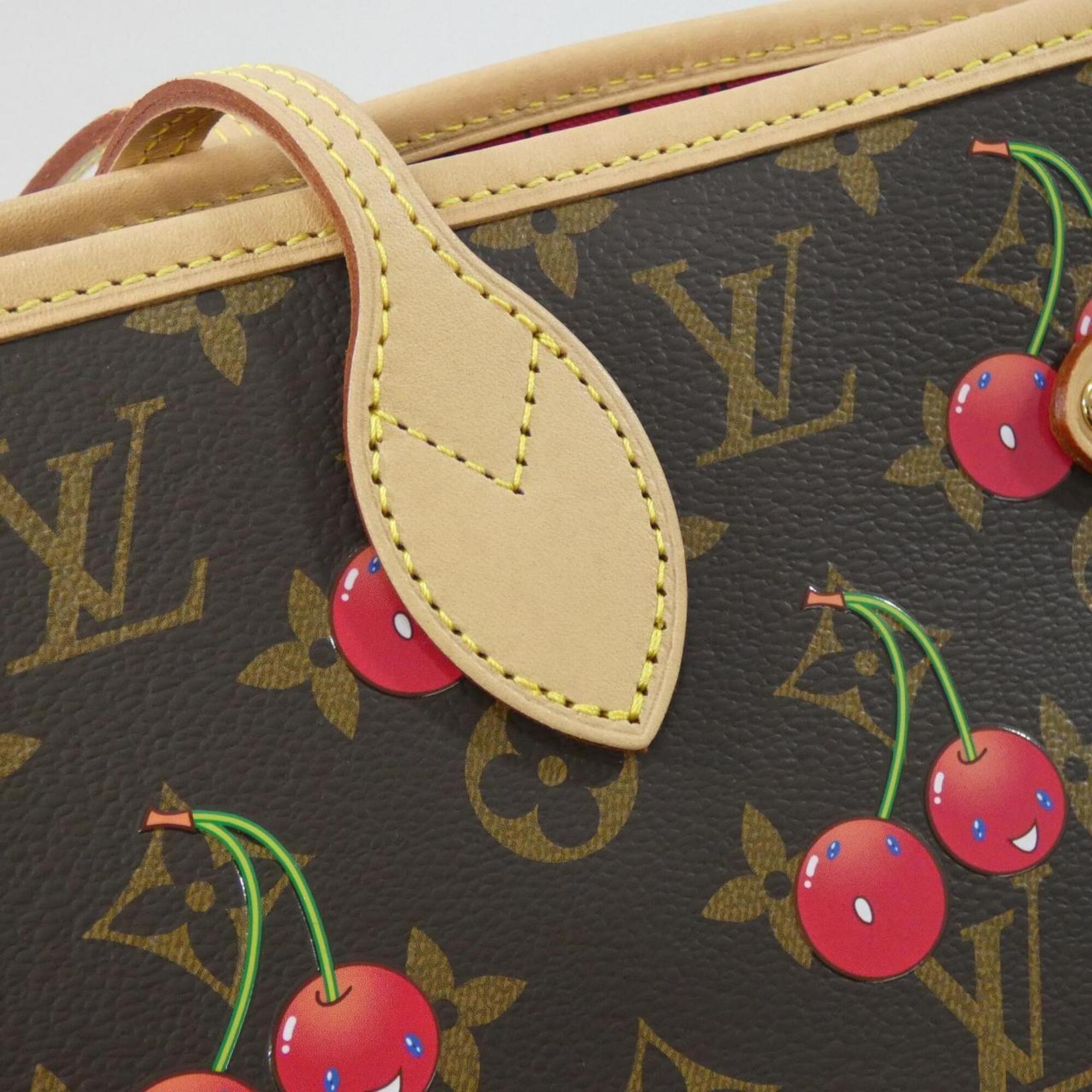 Louis Vuitton Marron Coated Canvas Handbag Pouch (Pre-Owned)