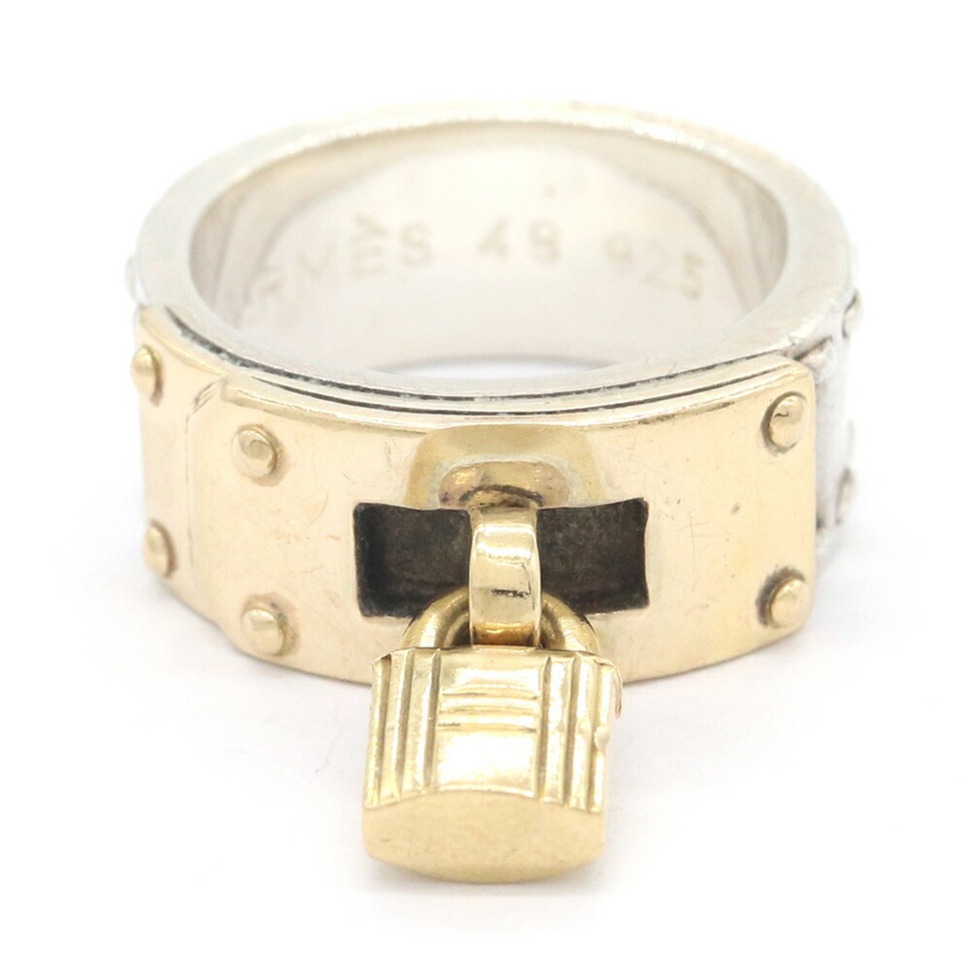 Hermes Yellow Gold (18K) Sterling Silver 925 Band Ring (Pre-Owned)