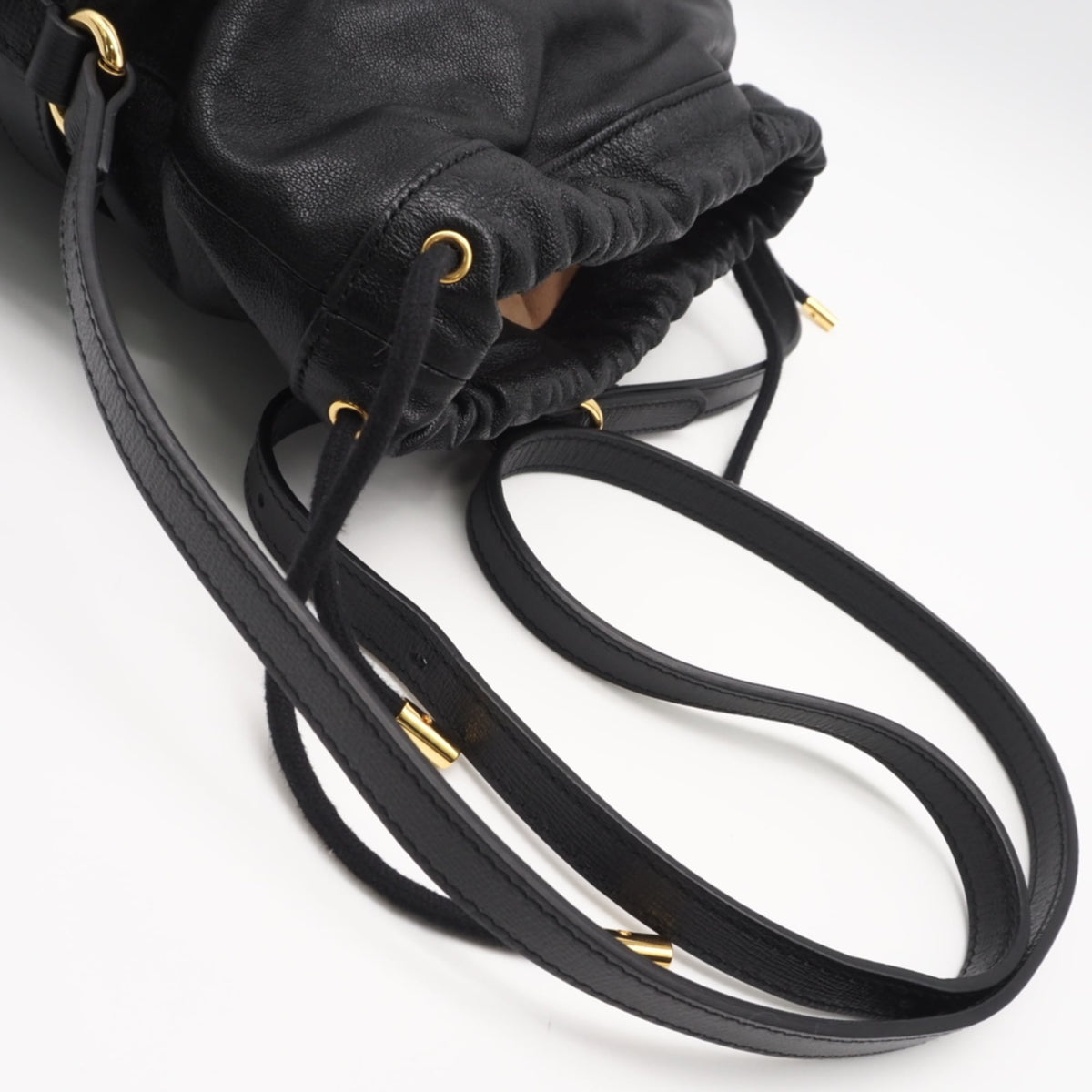 Gucci Horsebit Black Leather Shoulder Bag (Pre-Owned)