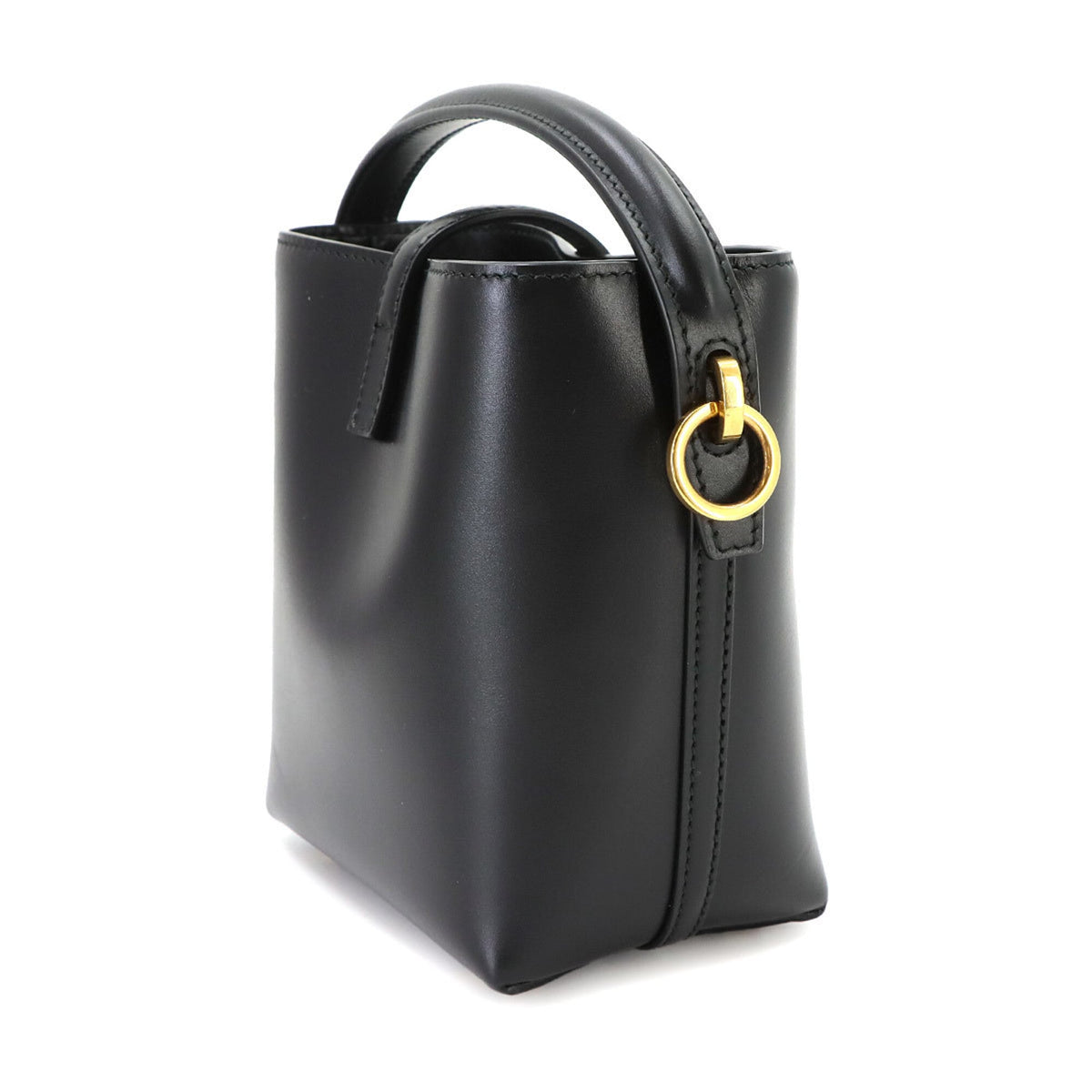 Saint Laurent Black Leather Handbag Shoulder Bag (Pre-Owned)