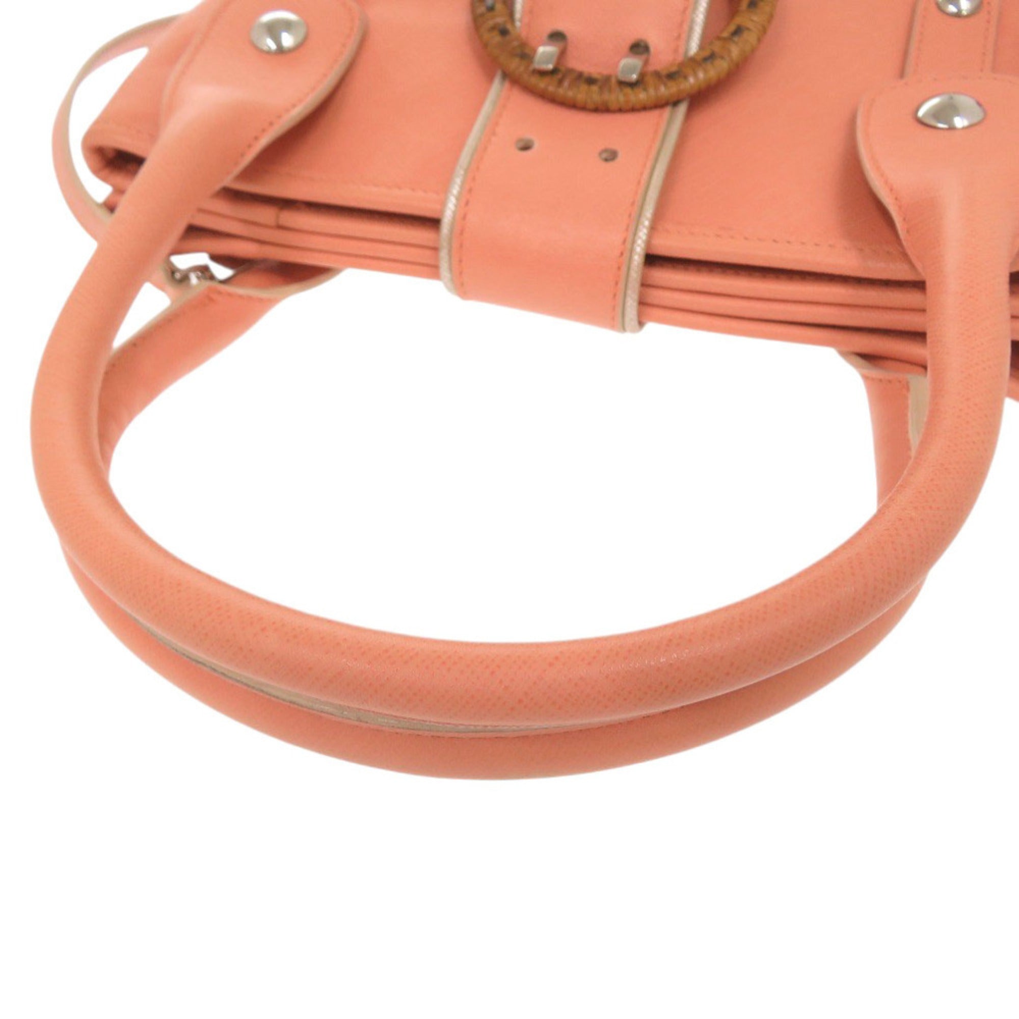 Salvatore Ferragamo Pink Leather Handbag Shoulder Bag (Pre-Owned)