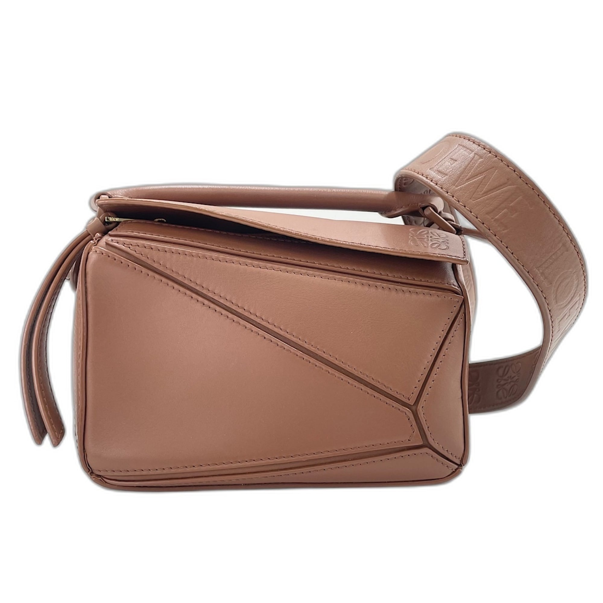 Loewe Puzzle Brown Handbag Shoulder Bag (Pre-Owned)