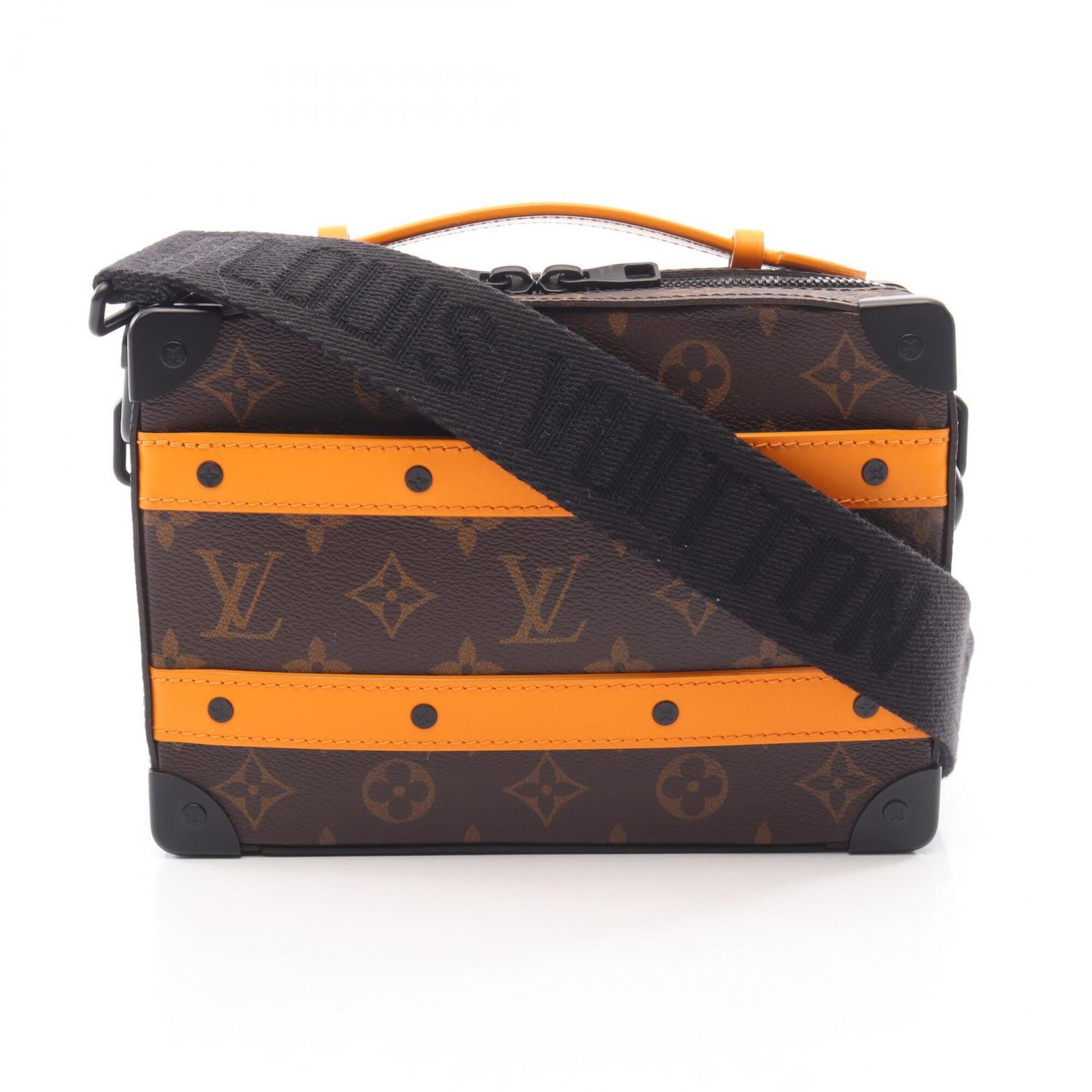 Louis Vuitton Brown Orange Coated Canvas Leather Handbag Shoulder Bag (Pre-Owned)